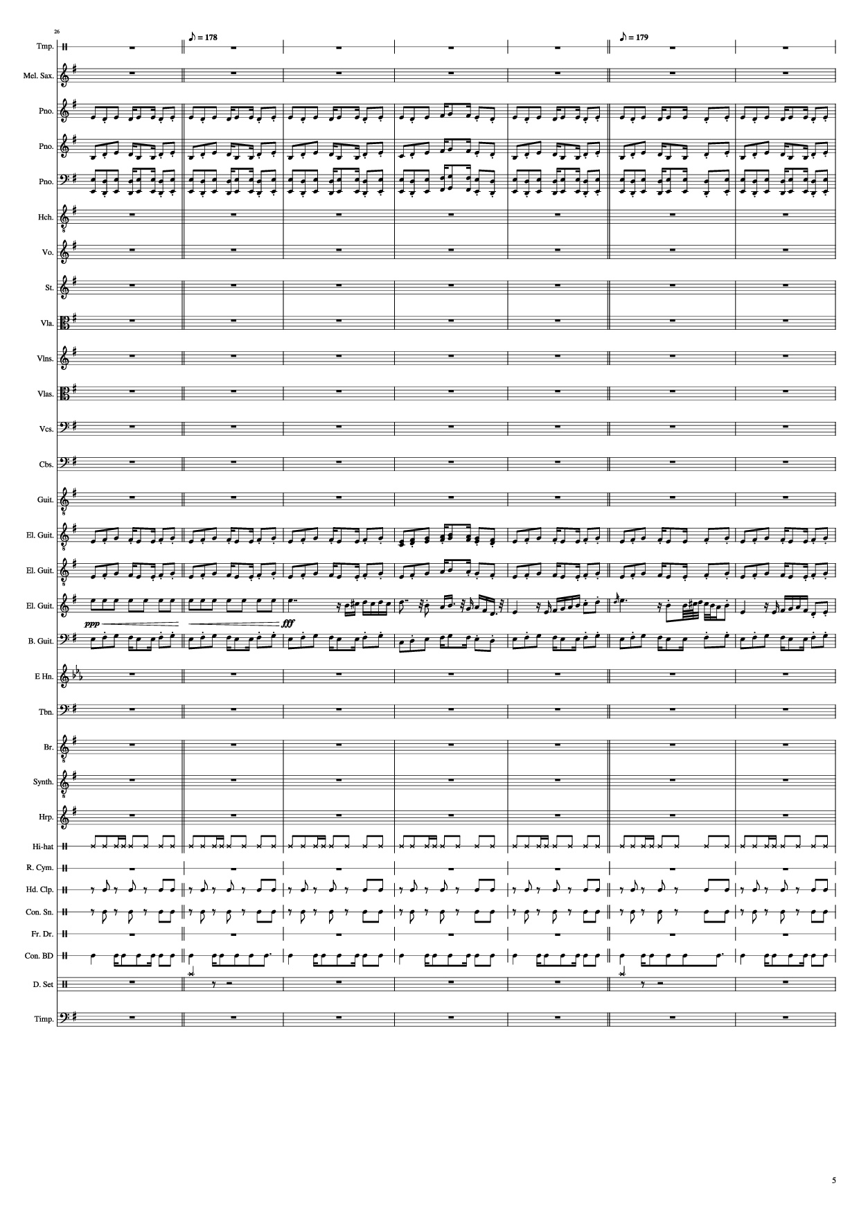 Page 5 of the piano sheet music PDF Piano – John Miles - Music Piano by Undefined