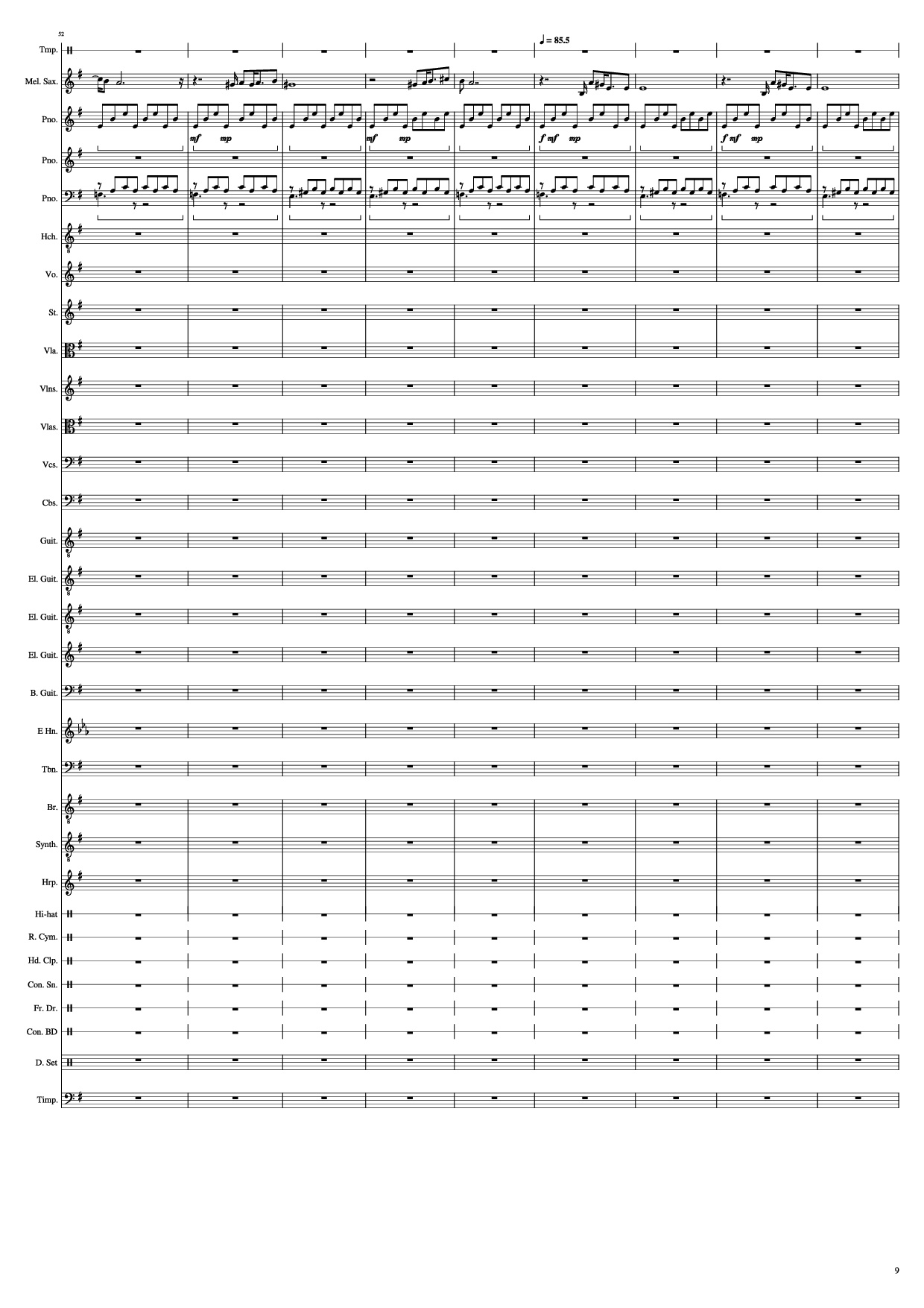 Page 9 of the piano sheet music PDF Piano – John Miles - Music Piano by Undefined