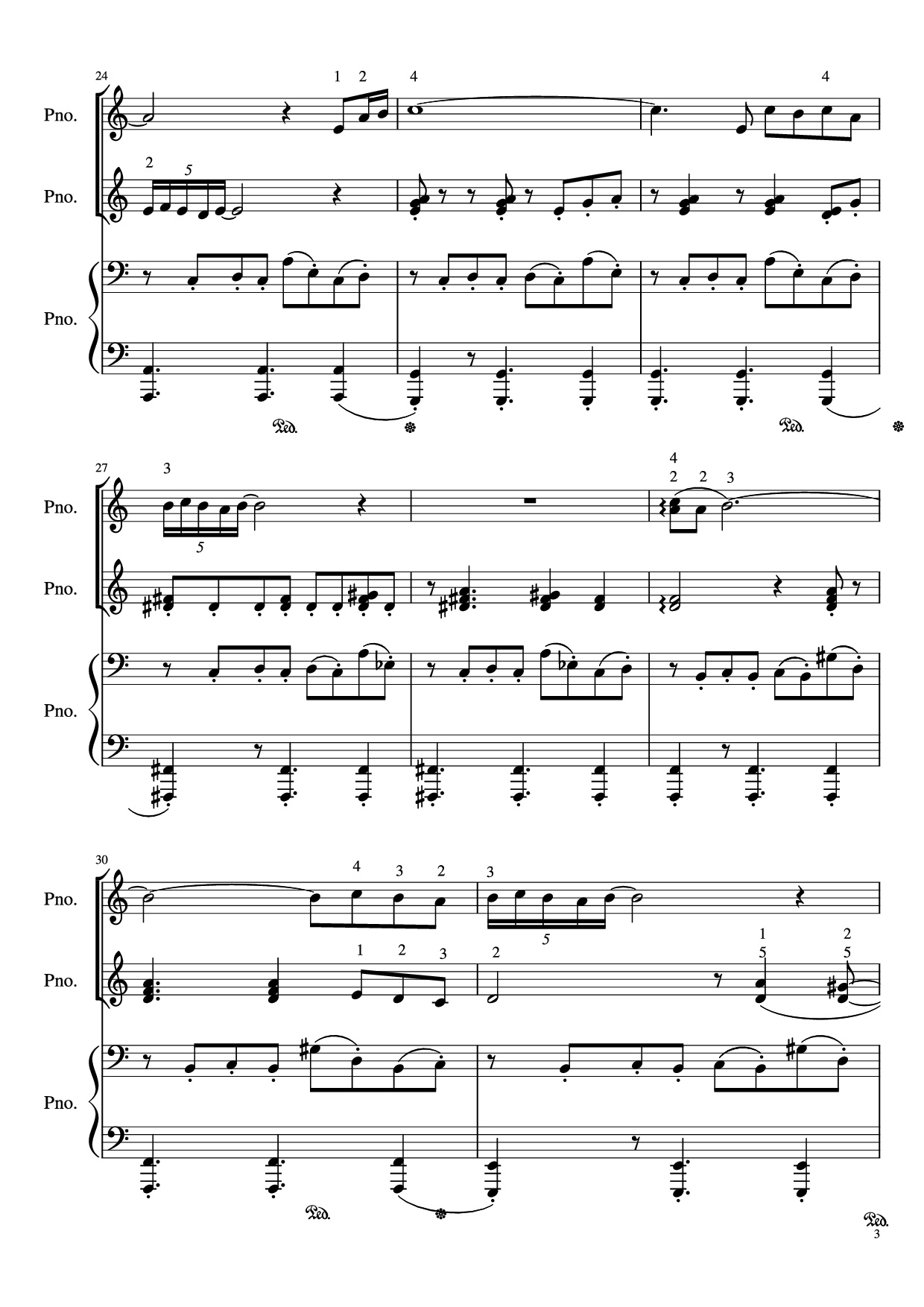 Page 3 of the piano sheet music PDF Piano – Libertango (piano duet) by Astor Piazzolla