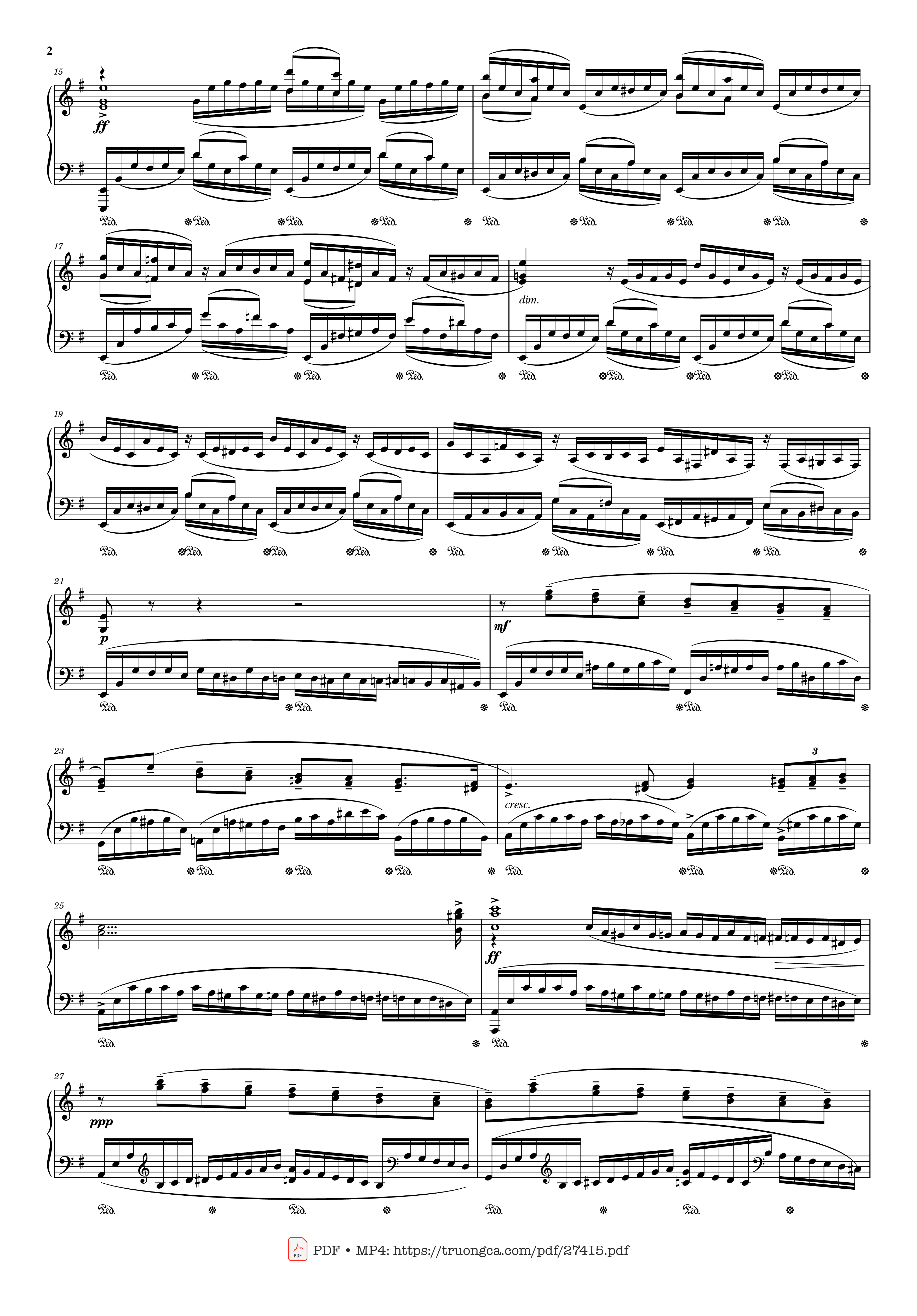 Page 2 of the piano sheet music PDF Piano – Moment Musicaux - Op.16 No.4 Piano by Sergei Rachmaninoff