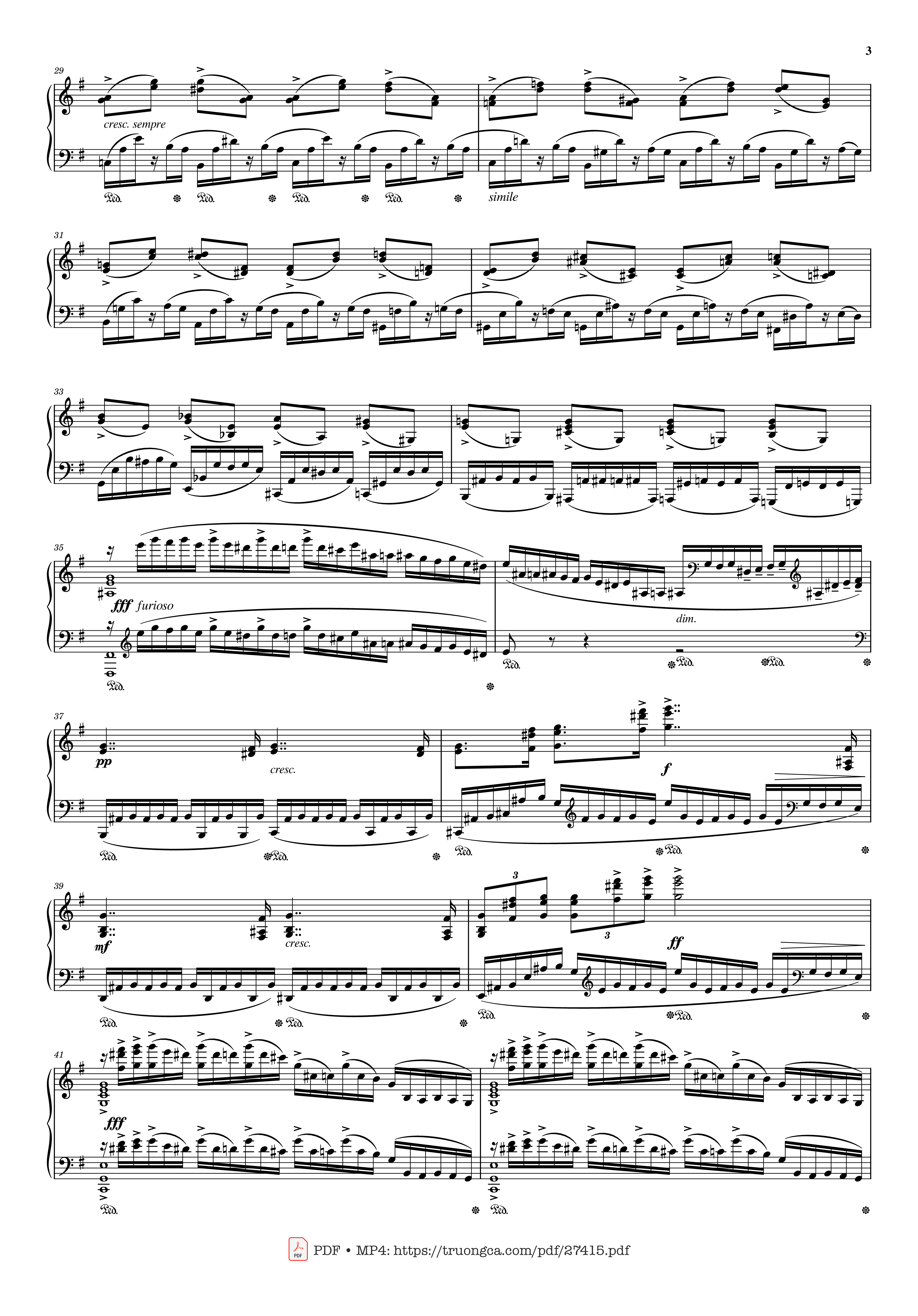 Page 3 of the piano sheet music PDF Piano – Moment Musicaux - Op.16 No.4 Piano by Sergei Rachmaninoff