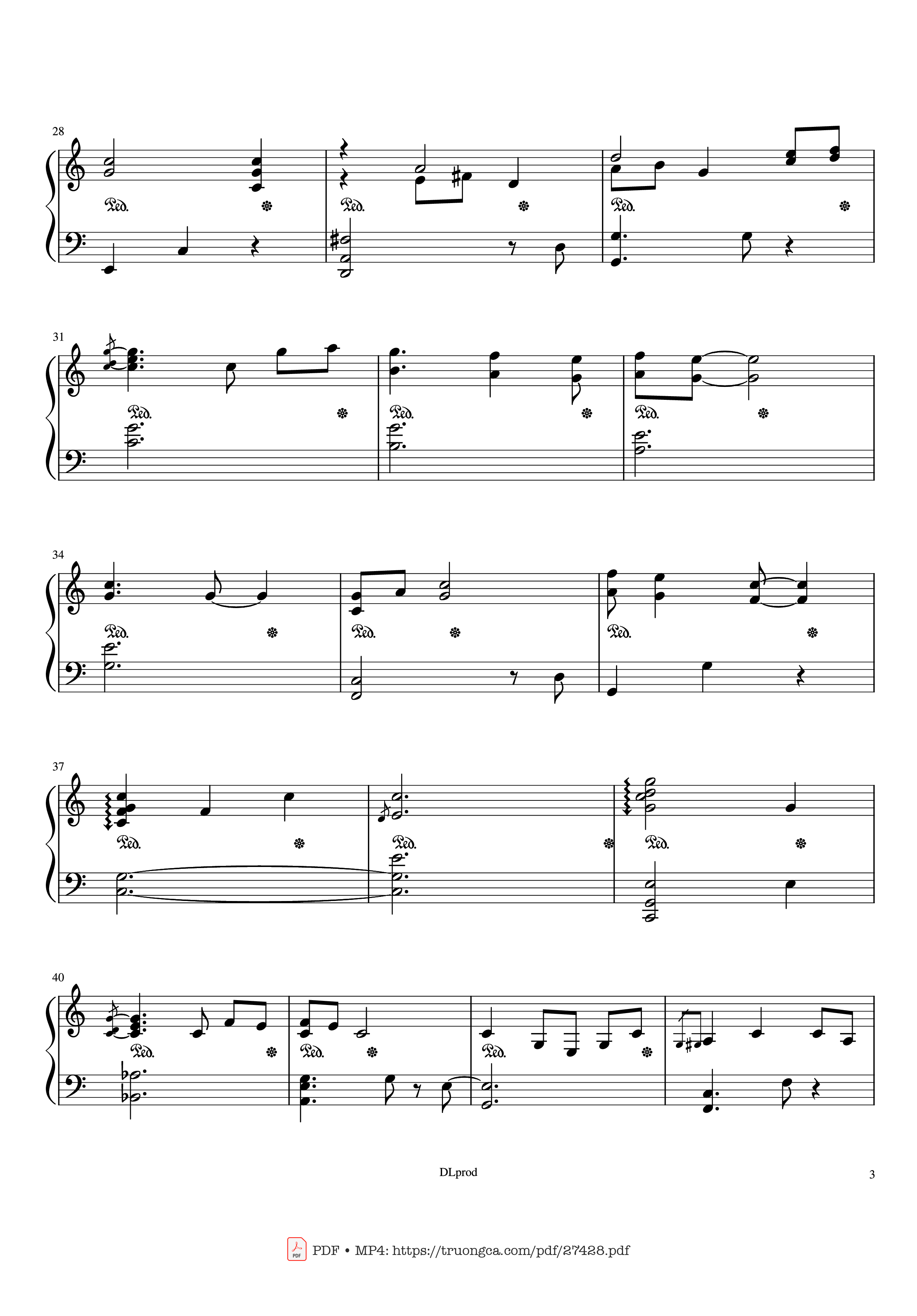 Page 3 of the piano sheet music PDF Piano – Piano man - Billy Joel (Easy Piano) by Love-nsky