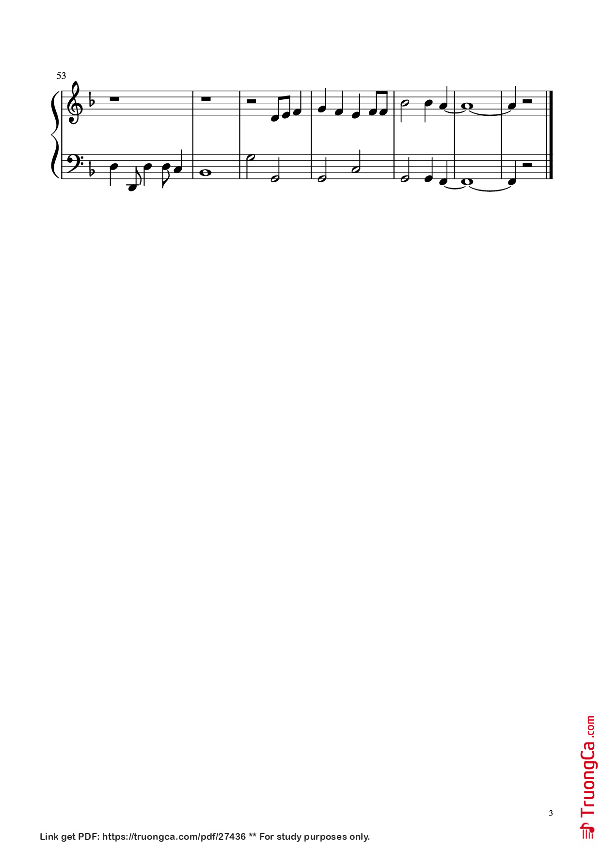 Page 3 of the piano sheet music PDF Piano – Kamado Tanjiro no Uta - Kimetsu no yaiba EASSY Piano by Undefined