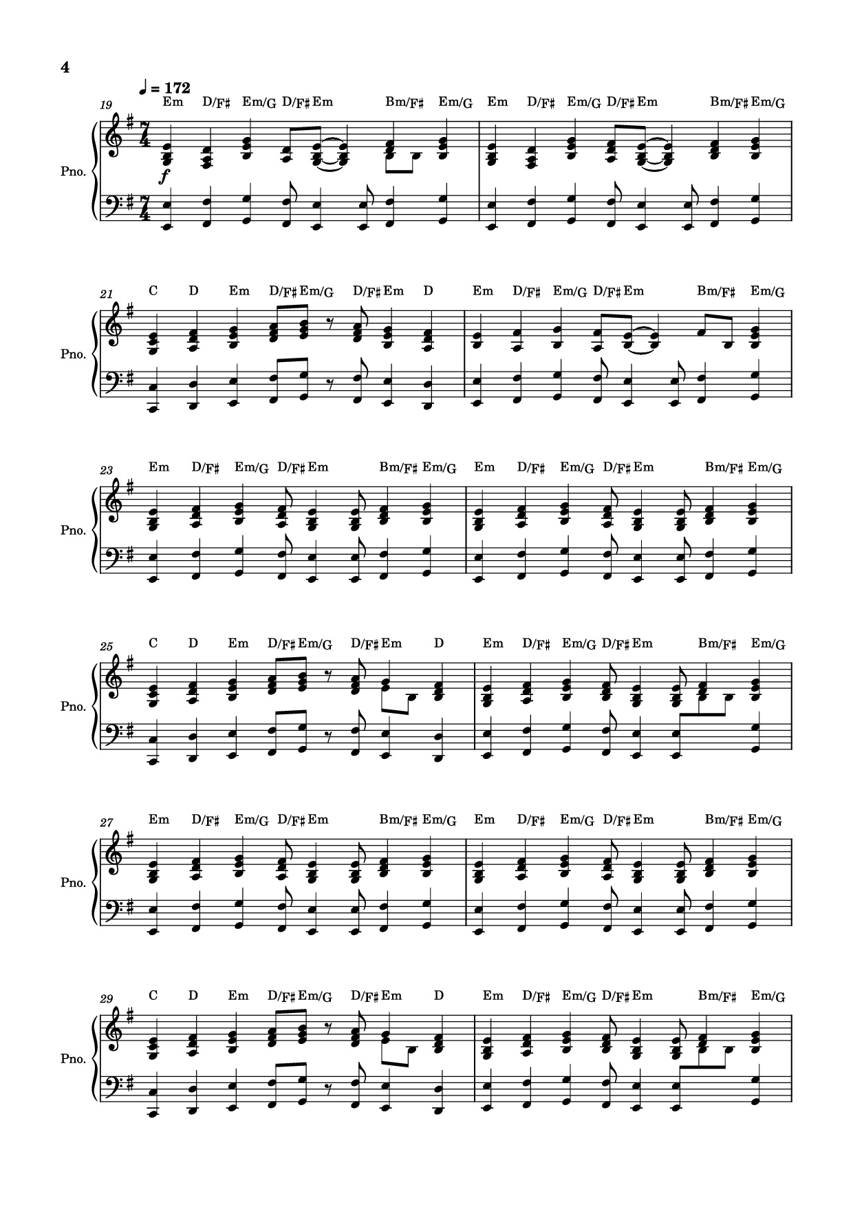 Page 4 of the piano sheet music PDF Piano – score-ac10da829c3a45c6064f733a05b3831e Piano by Undefined