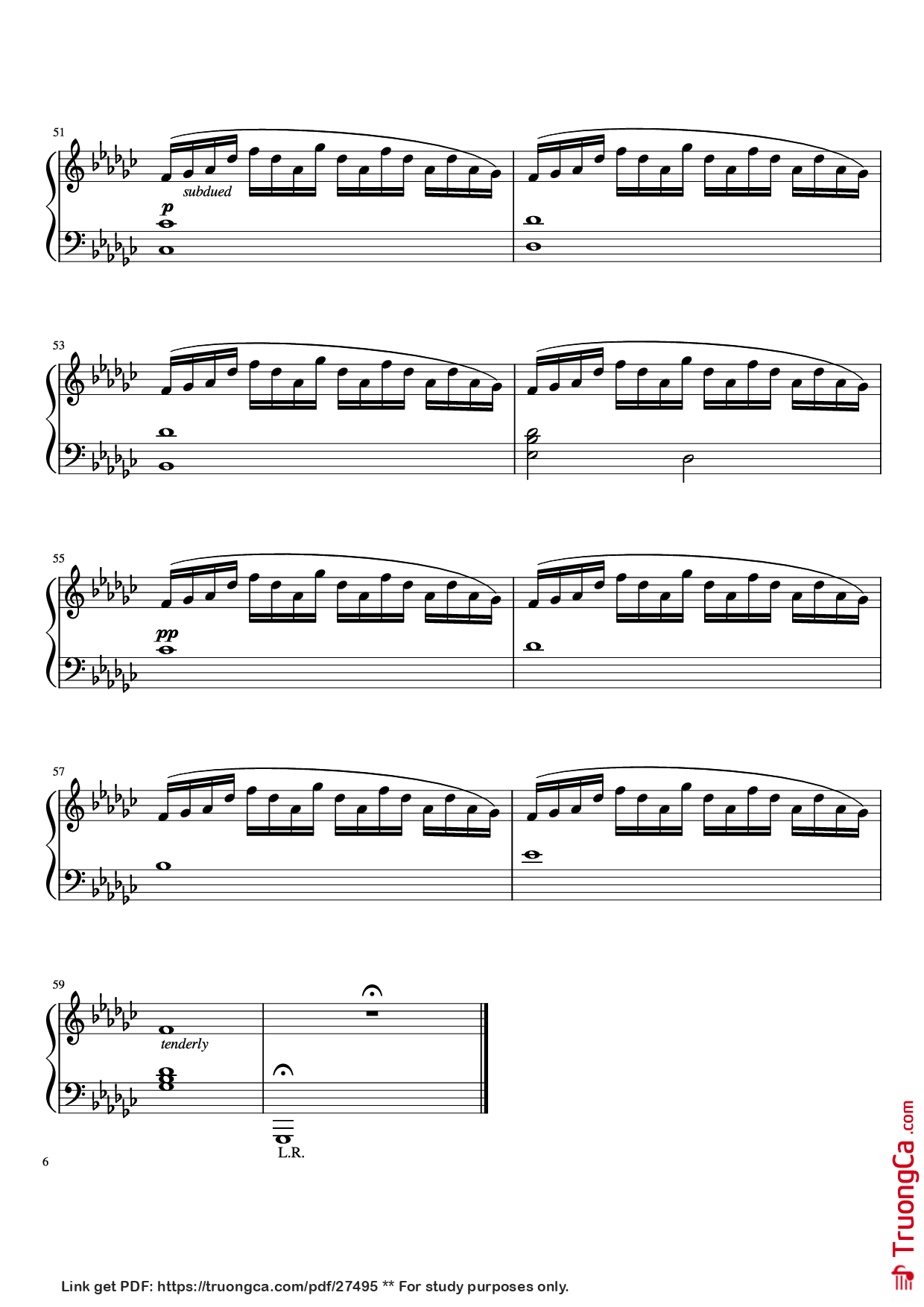 Page 6 of the piano sheet music PDF Piano – Again Piano by Performed by TheIshter Sheets by Bomb & Kou Revised by Großmeister Gee