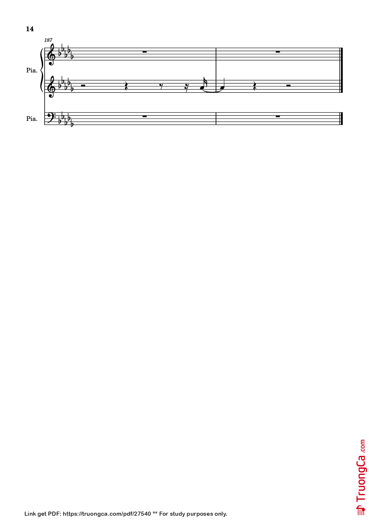 Page 14 of the piano sheet music PDF Piano – Hinkik - Time Leaper Piano by Undefined