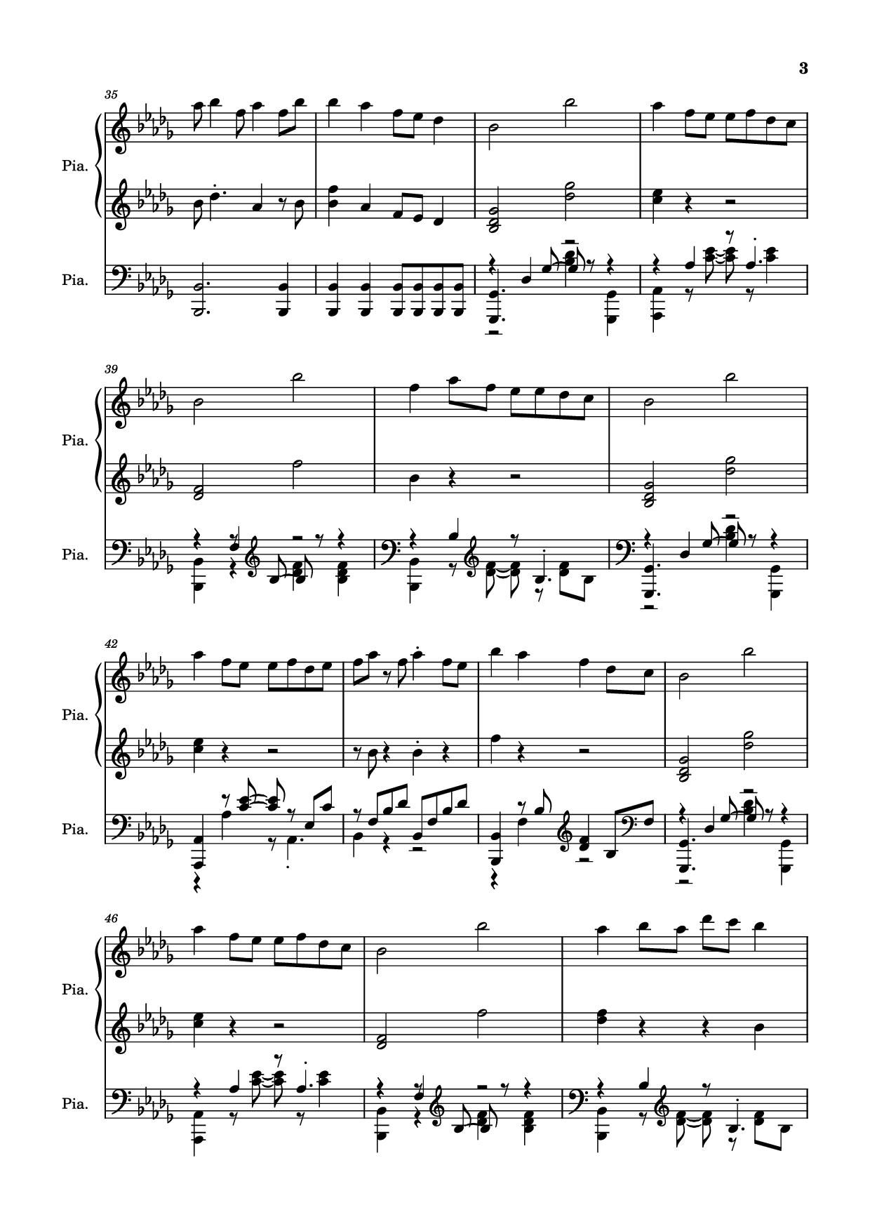 Page 3 of the piano sheet music PDF Piano – Hinkik - Time Leaper Piano by Undefined