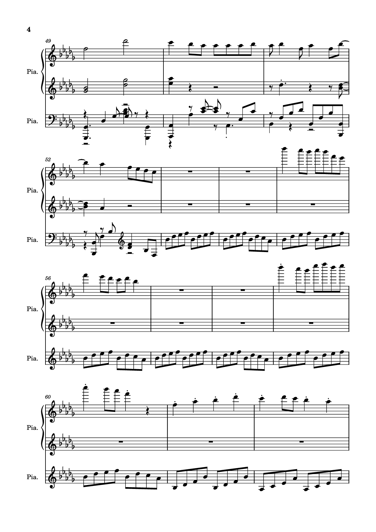Page 4 of the piano sheet music PDF Piano – Hinkik - Time Leaper Piano by Undefined