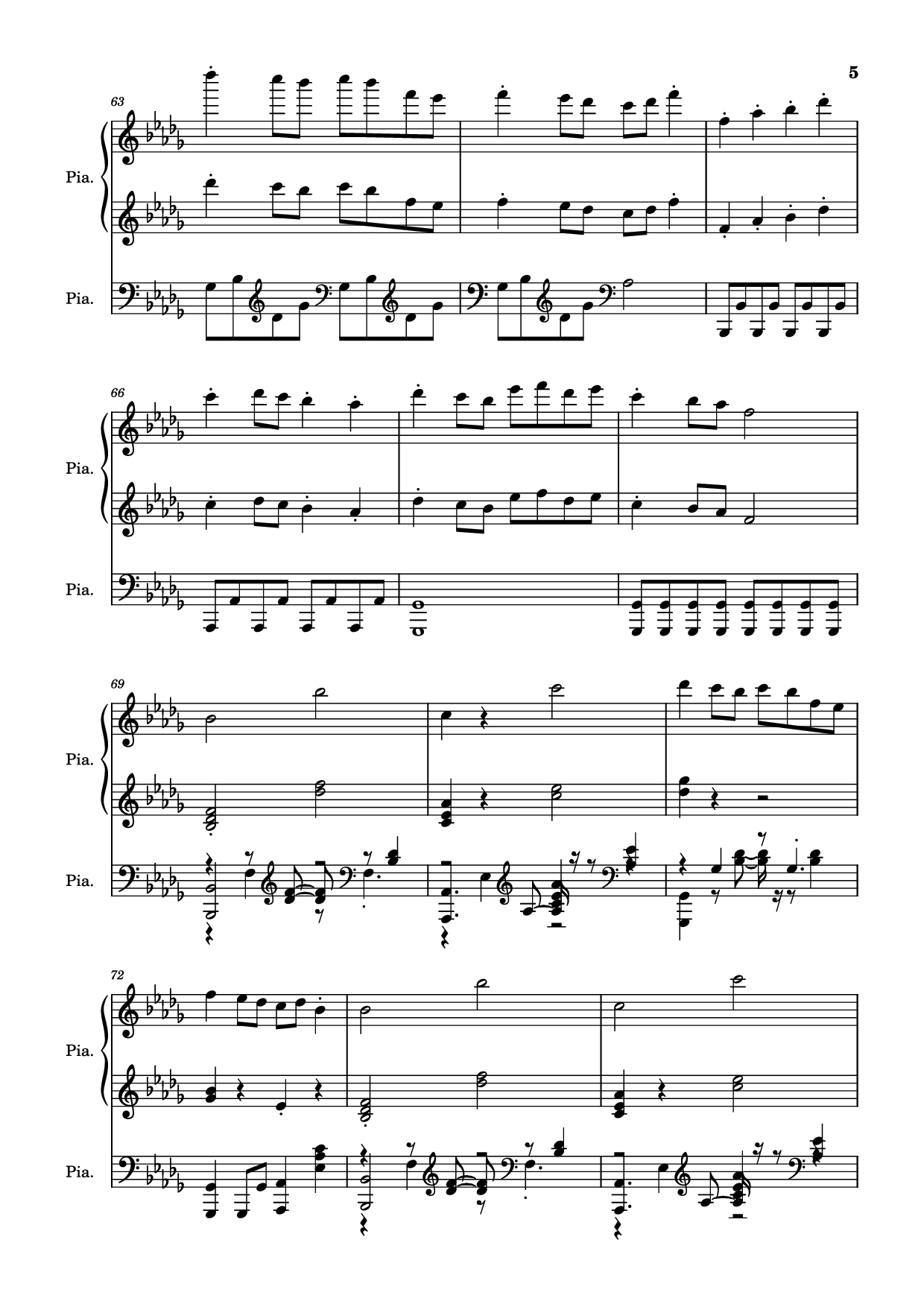 Page 5 of the piano sheet music PDF Piano – Hinkik - Time Leaper Piano by Undefined