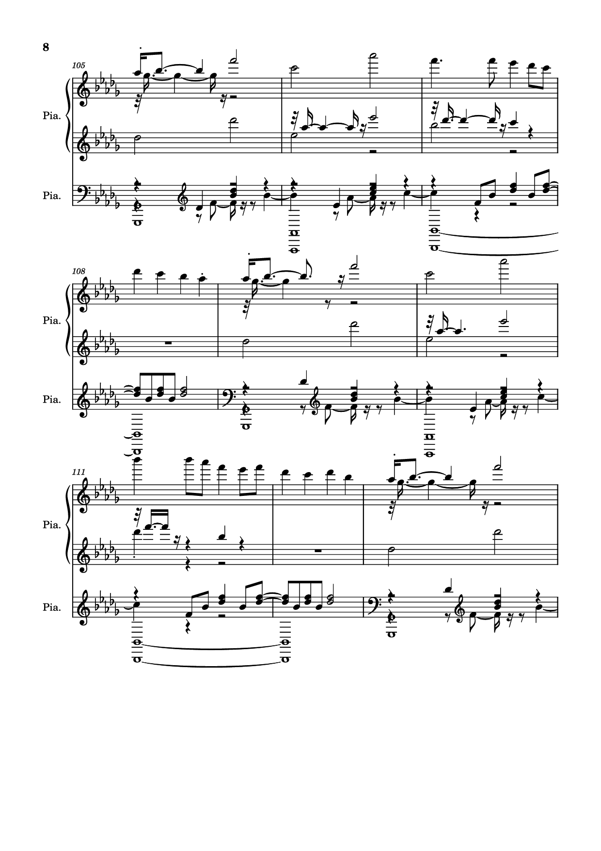 Page 8 of the piano sheet music PDF Piano – Hinkik - Time Leaper Piano by Undefined