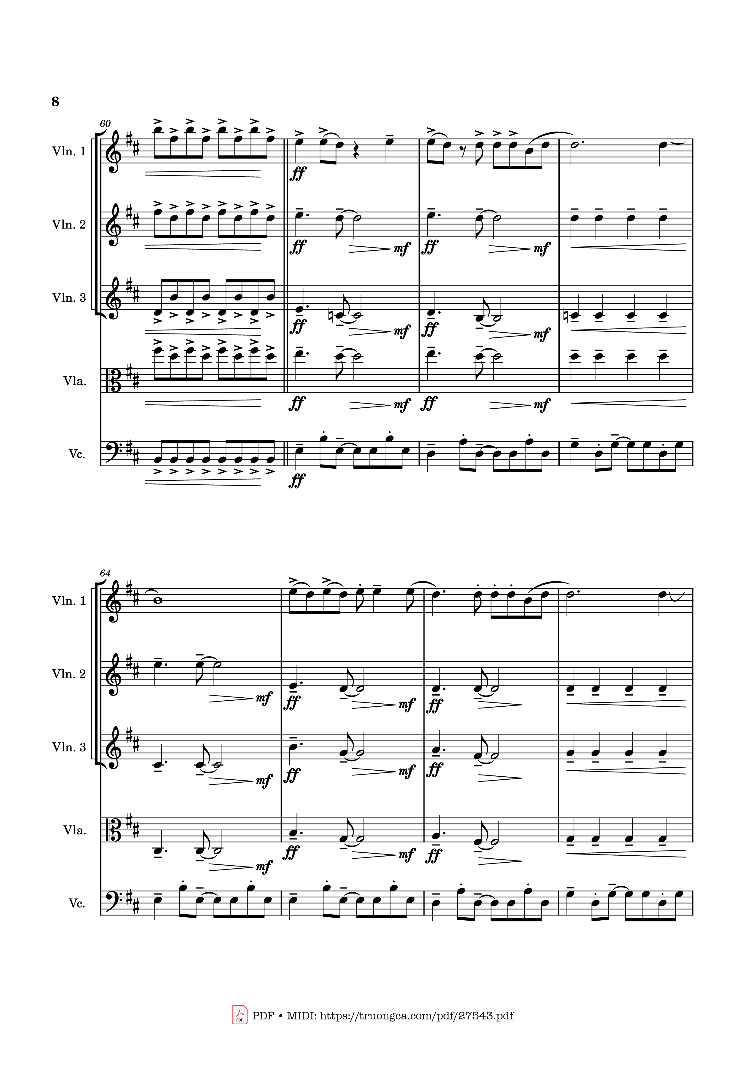 Page 8 of the piano sheet music PDF – APT. Violin by Bruno Mars & ROSÉ
