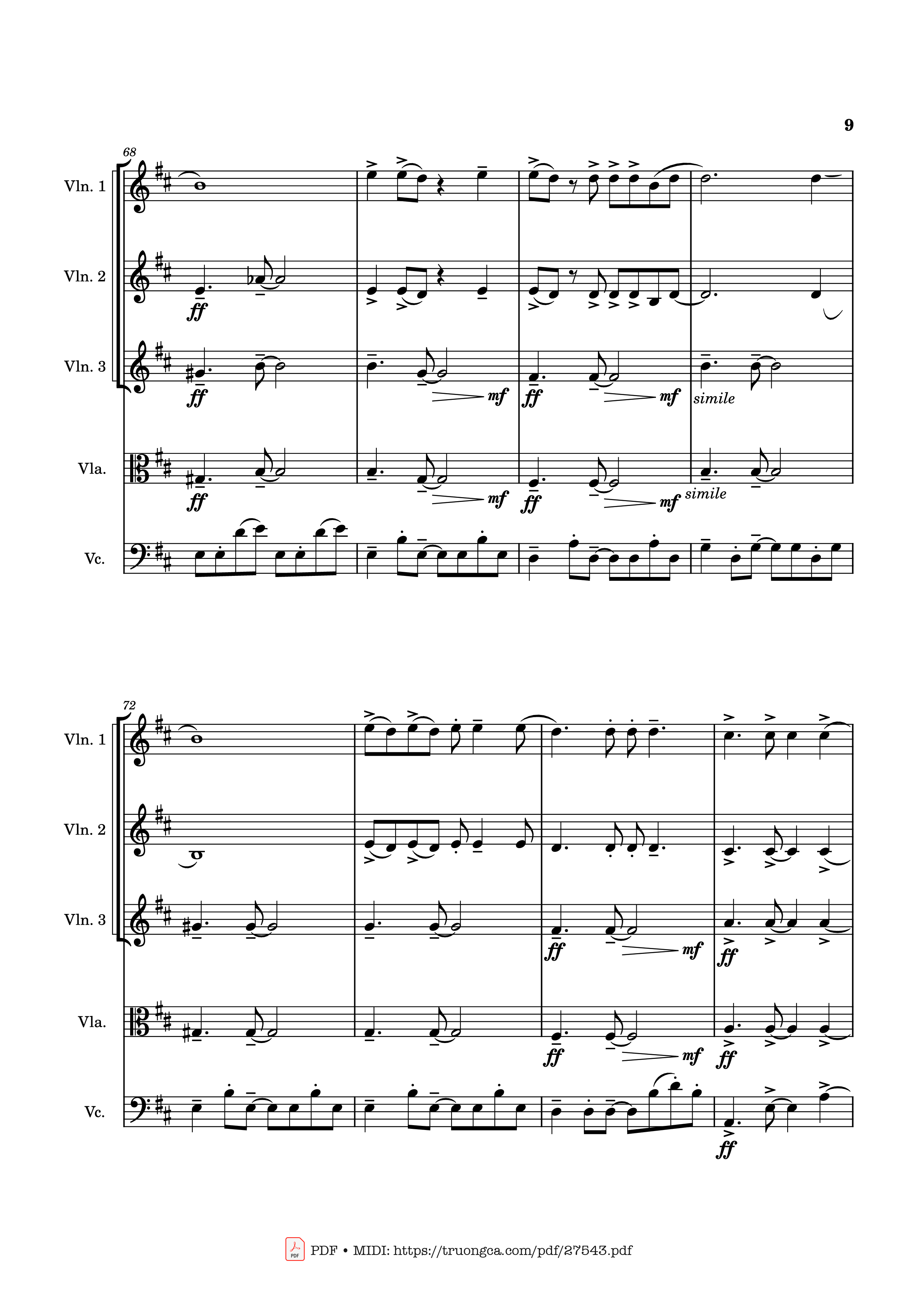 Page 9 of the piano sheet music PDF – APT. Violin by Bruno Mars & ROSÉ