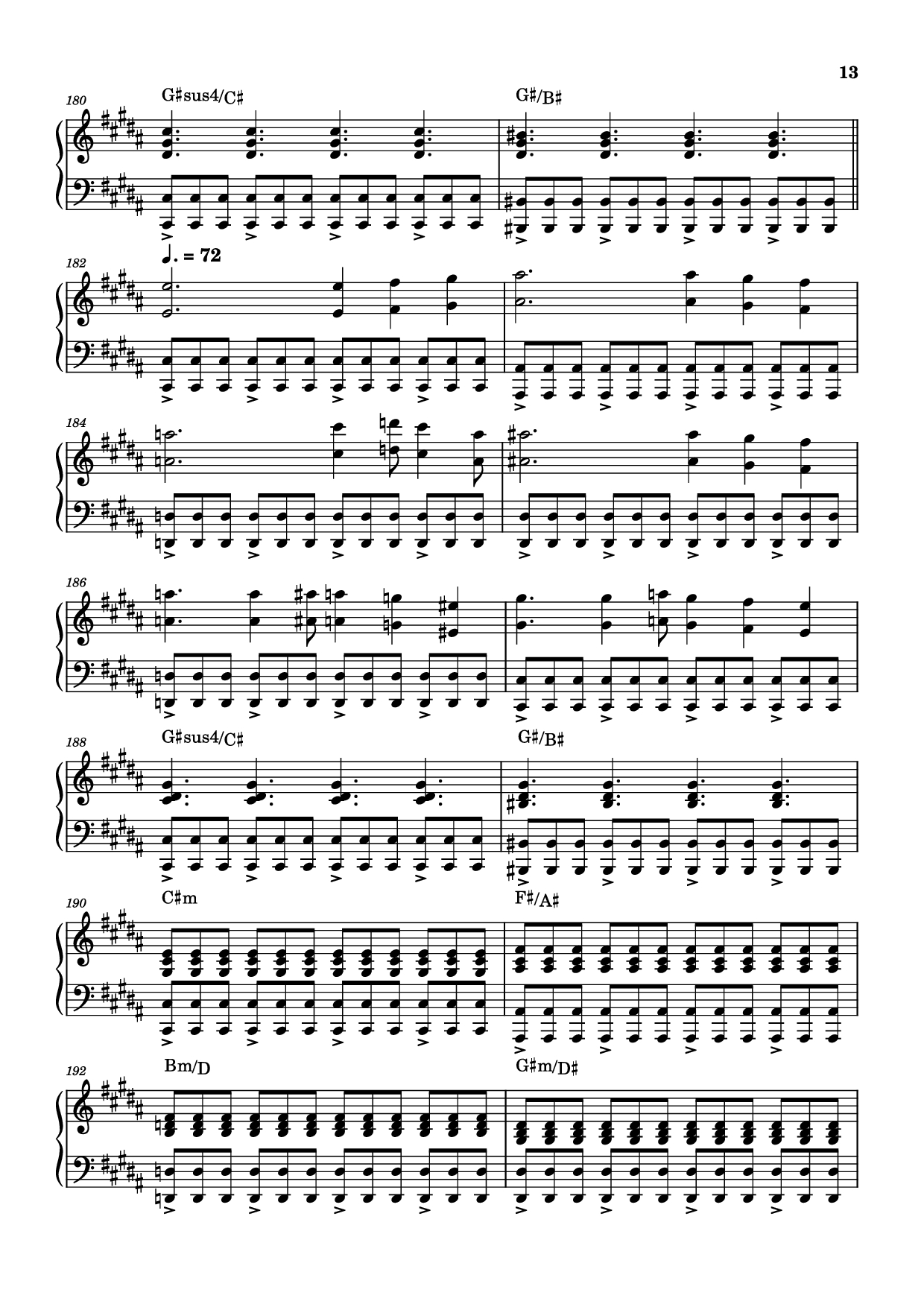Page 13 of the piano sheet music PDF – Rockets Fall On Rocket Falls Piano by Transcribed by: Sam Anderson