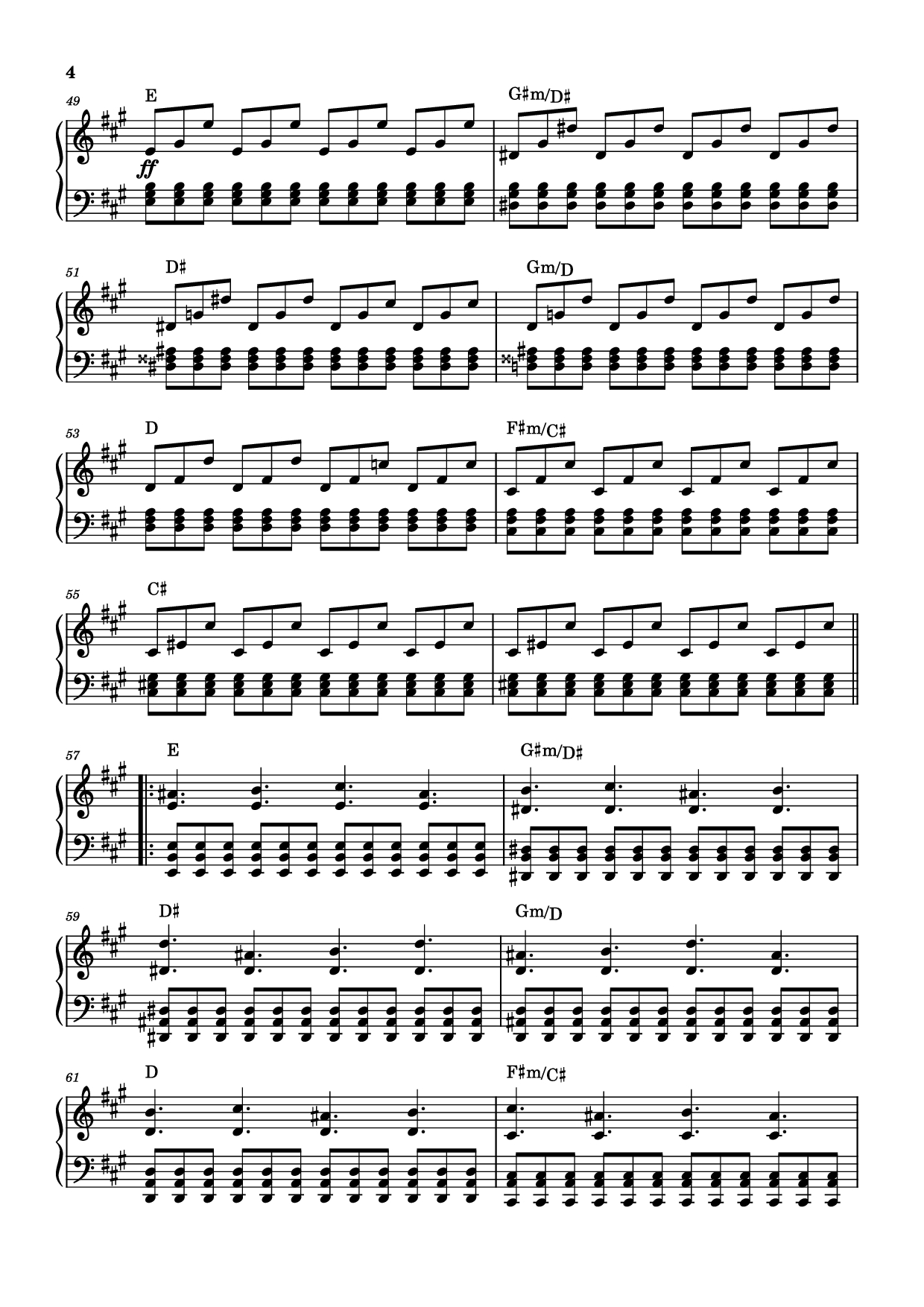 Page 4 of the piano sheet music PDF – Rockets Fall On Rocket Falls Piano by Transcribed by: Sam Anderson