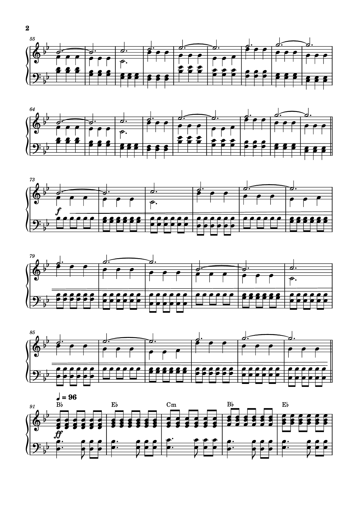 Page 2 of the piano sheet music PDF – Storm/Gathering Storm Piano by Transcribed by: Sam Anderson