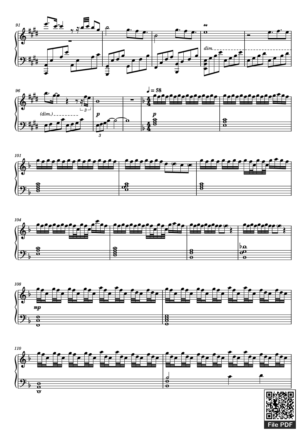 Page 3 of the piano sheet music PDF Piano – Liyue Medley Piano by Yu-Peng Chen