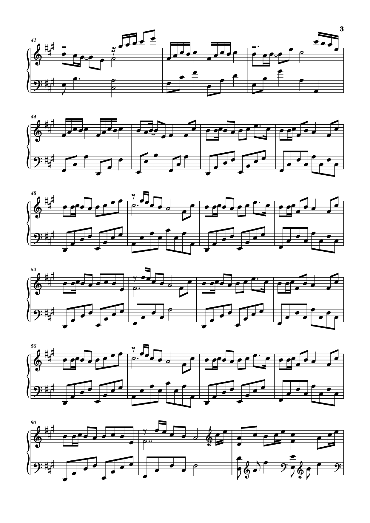 Page 3 of the piano sheet music PDF Piano – 小诗句 Piano (OST Đại Mộng Quy Ly) by 任帅