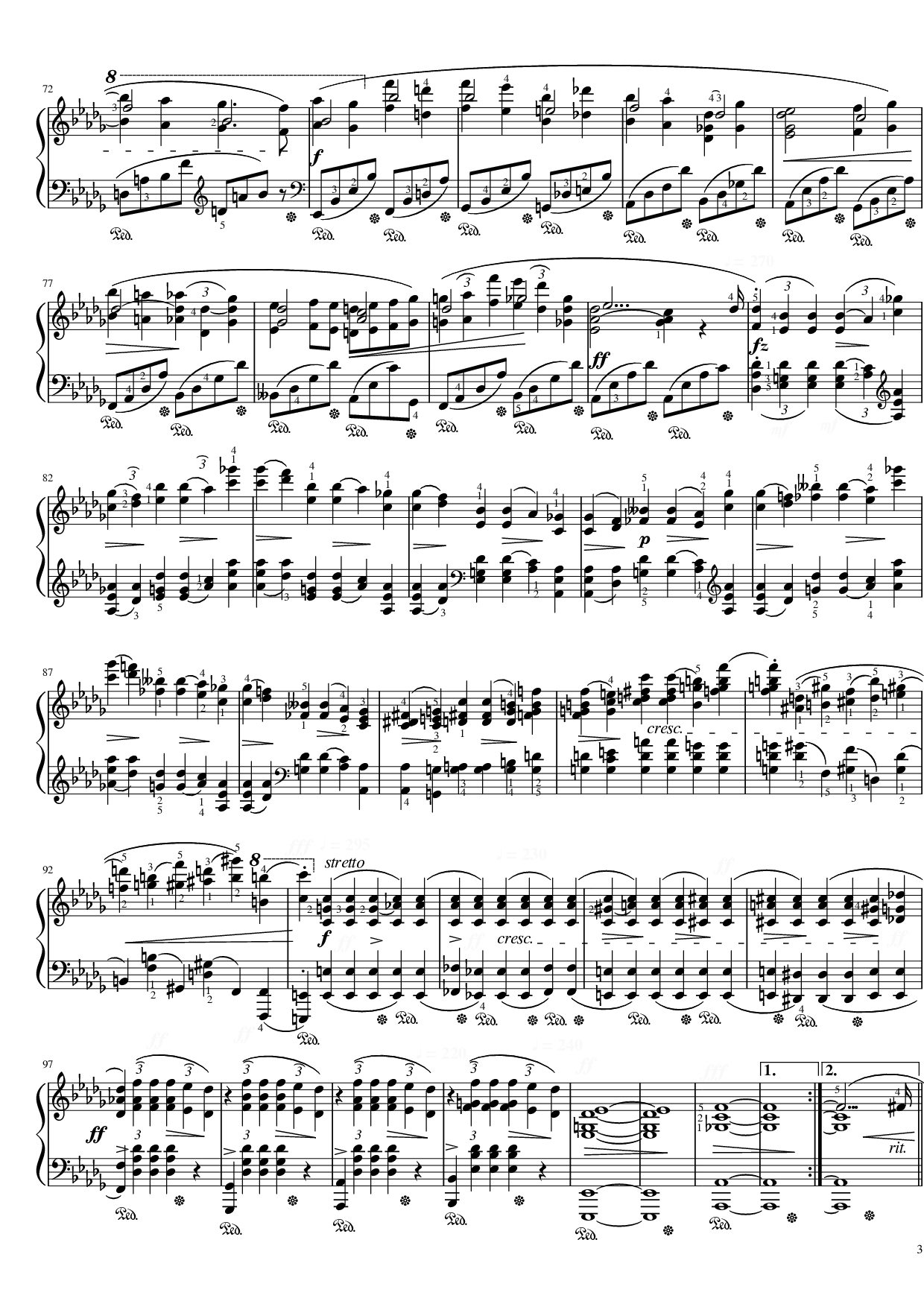 Page 3 of the piano sheet music PDF Piano – Funeral March Sonata No. 2 Op. 35 (Chopin) by Frédéric Chopin