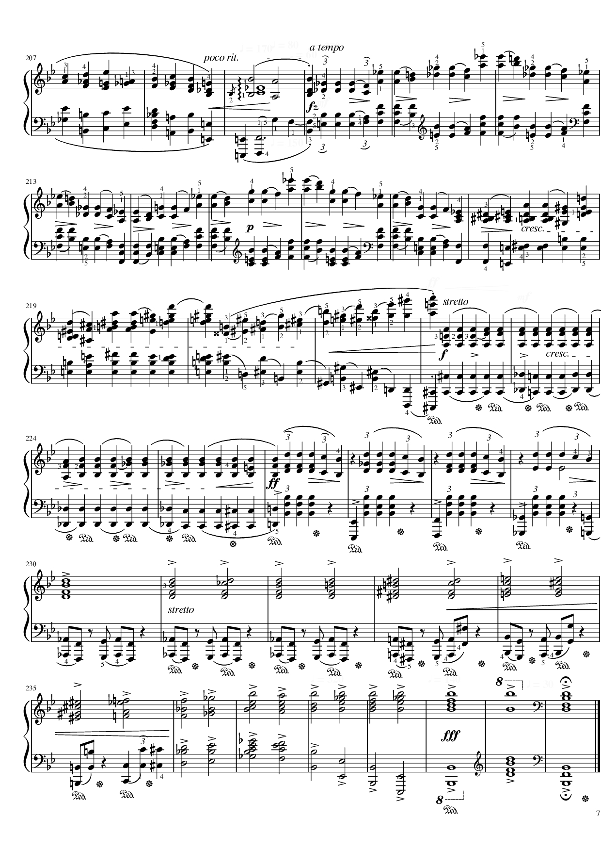 Page 7 of the piano sheet music PDF Piano – Funeral March Sonata No. 2 Op. 35 (Chopin) by Frédéric Chopin