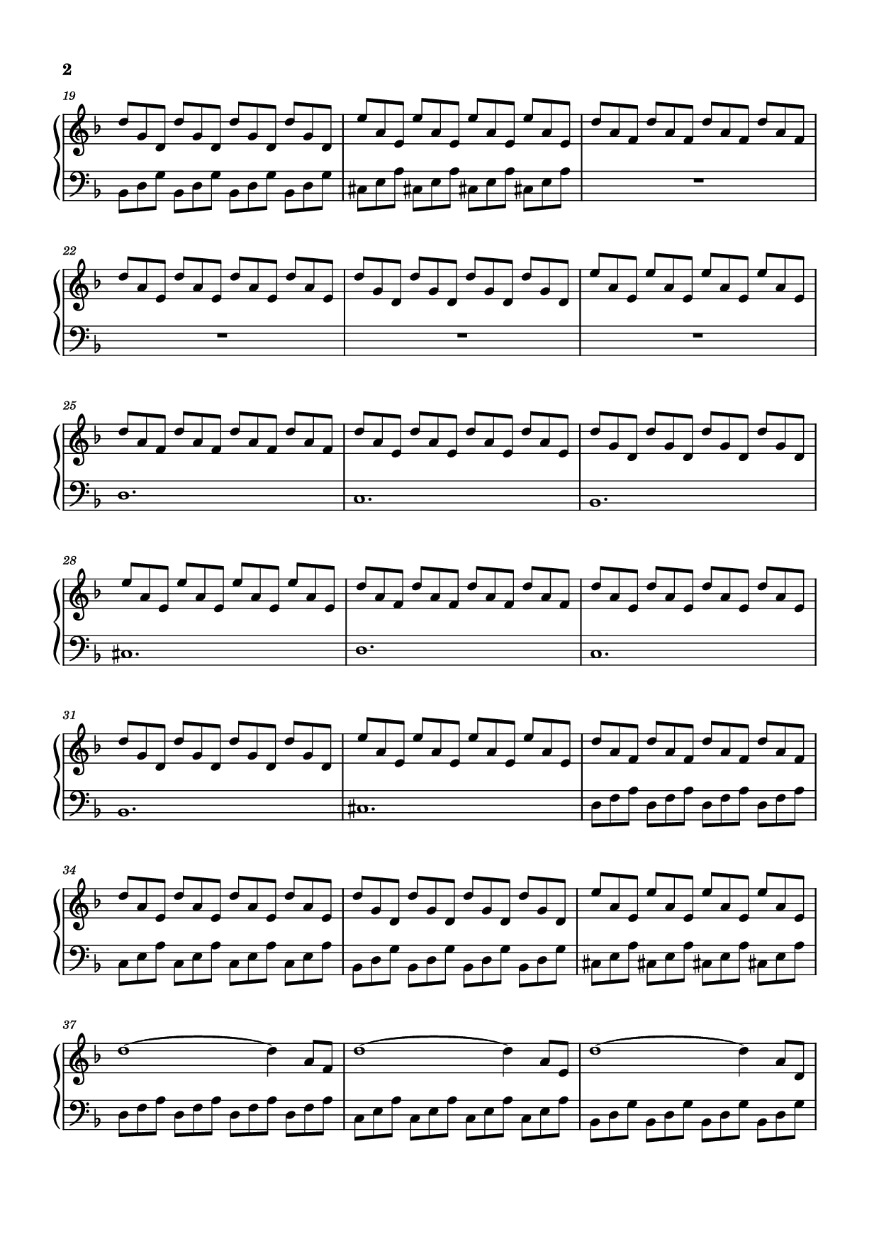 Page 2 of the piano sheet music PDF Piano – Van Gogh Piano by Virgino Aiello