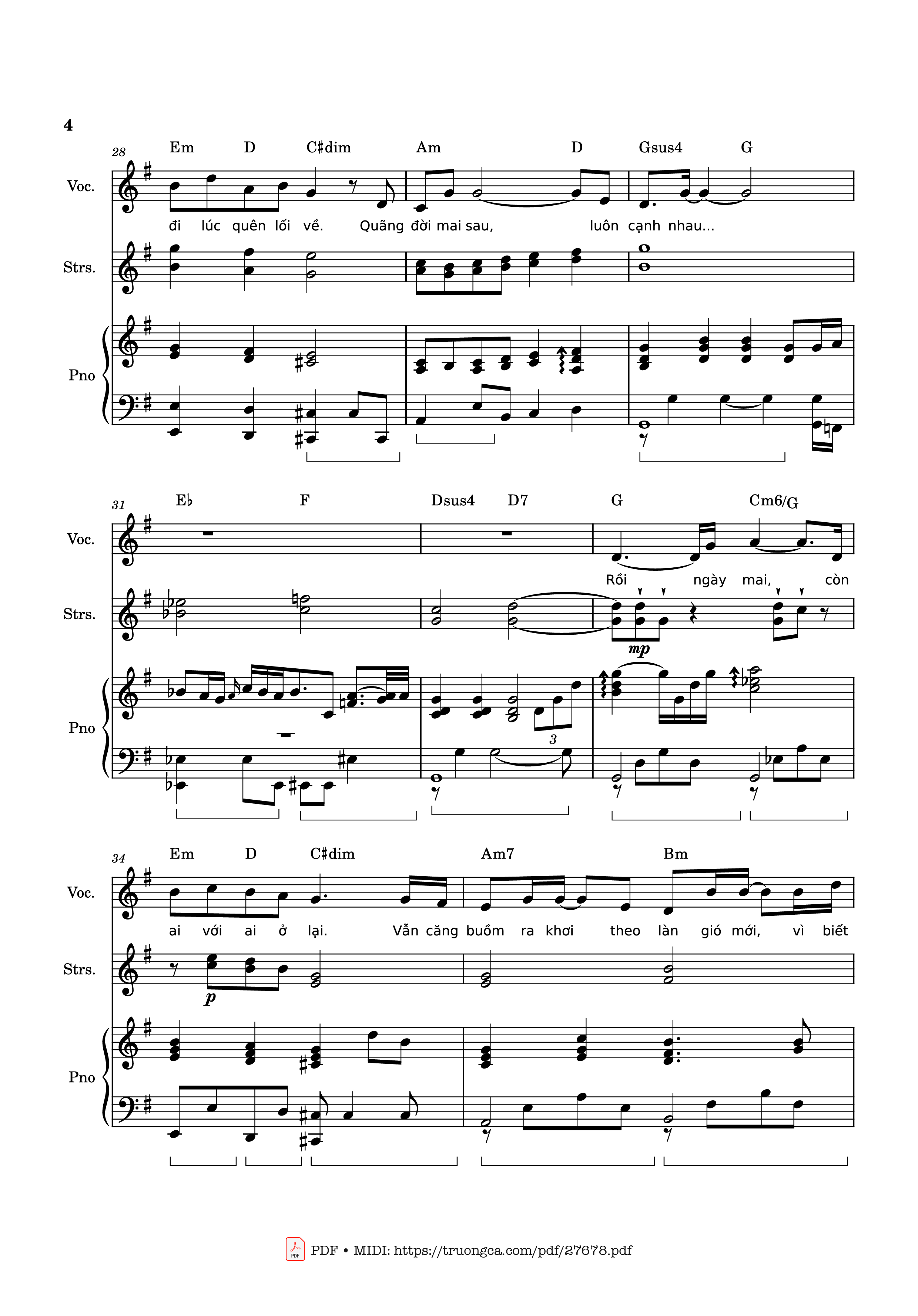 Page 4 of the piano sheet music PDF – Phép màu (Đàn cá gỗ OST) Piano by Nguyễn Hùng
