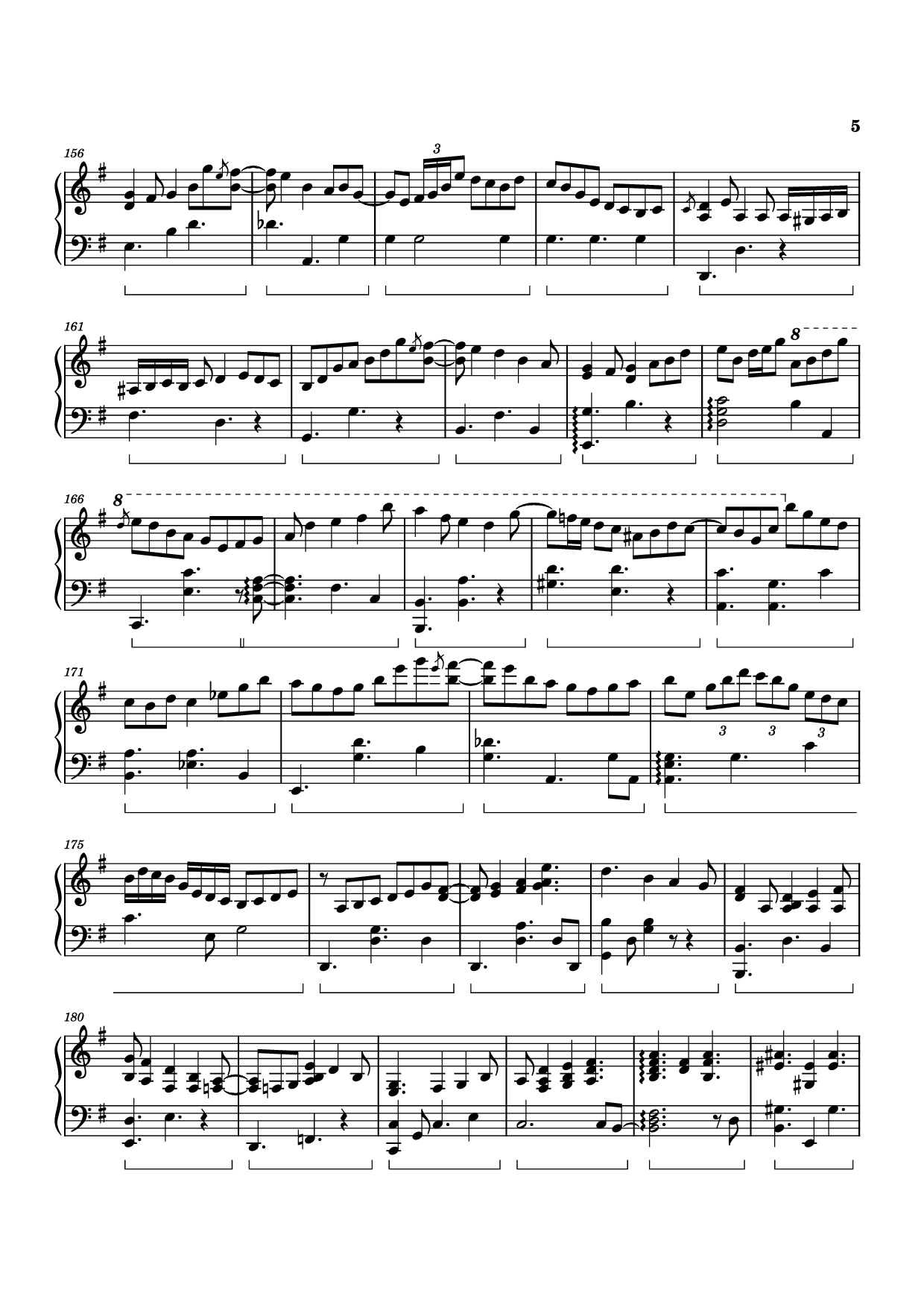 Page 5 of the piano sheet music PDF Piano – Takarajima|宝島 Piano by Izumi Hirotaka | 和泉宏隆