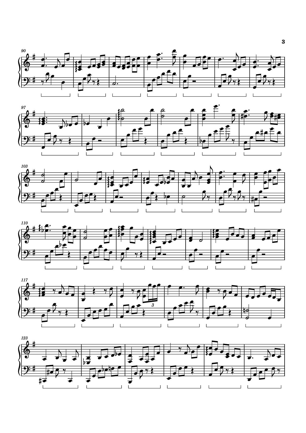 Page 3 of the piano sheet music PDF Piano – Memories of Alice Piano by Izumi Hirotaka