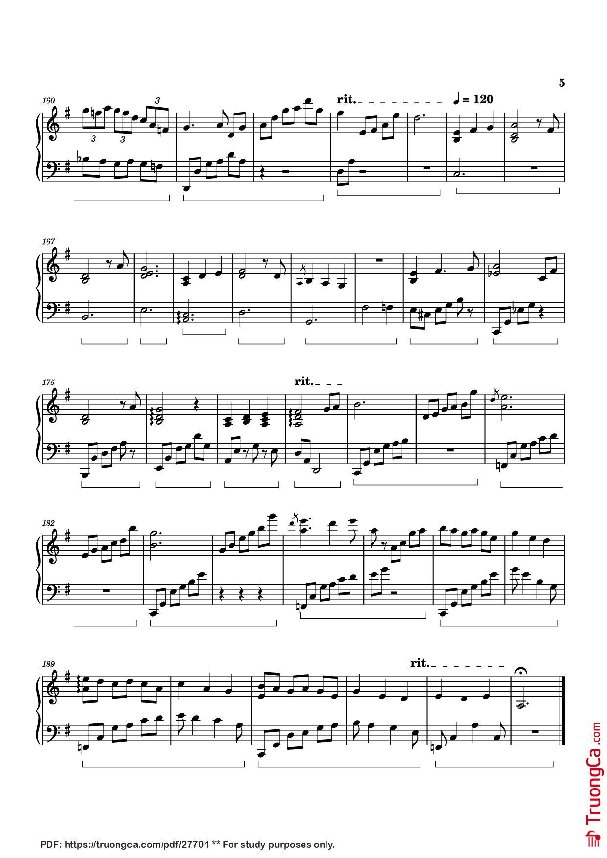 Page 5 of the piano sheet music PDF Piano – Memories of Alice Piano by Izumi Hirotaka