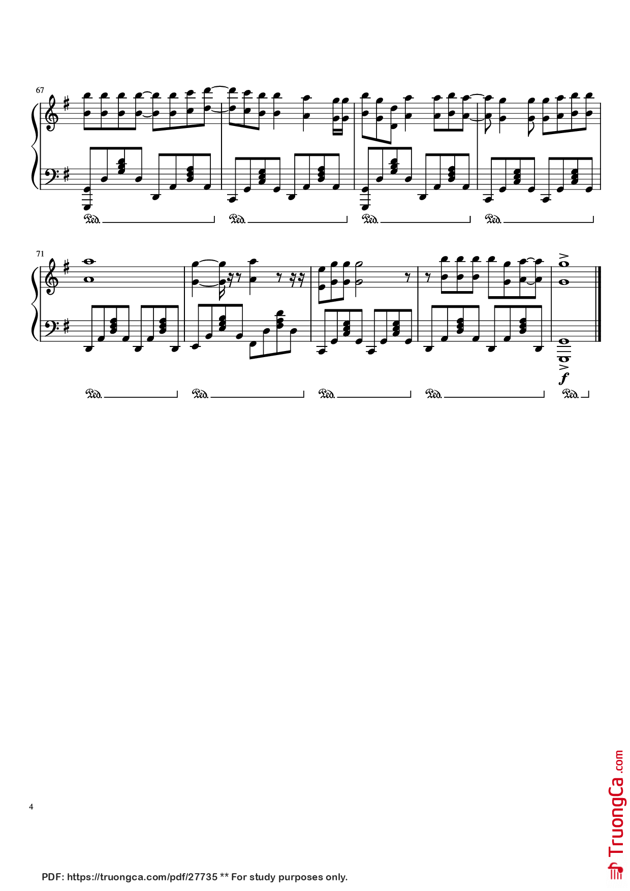 Page 4 of the piano sheet music PDF Piano – When you Say Nothing At All Piano by Undefined