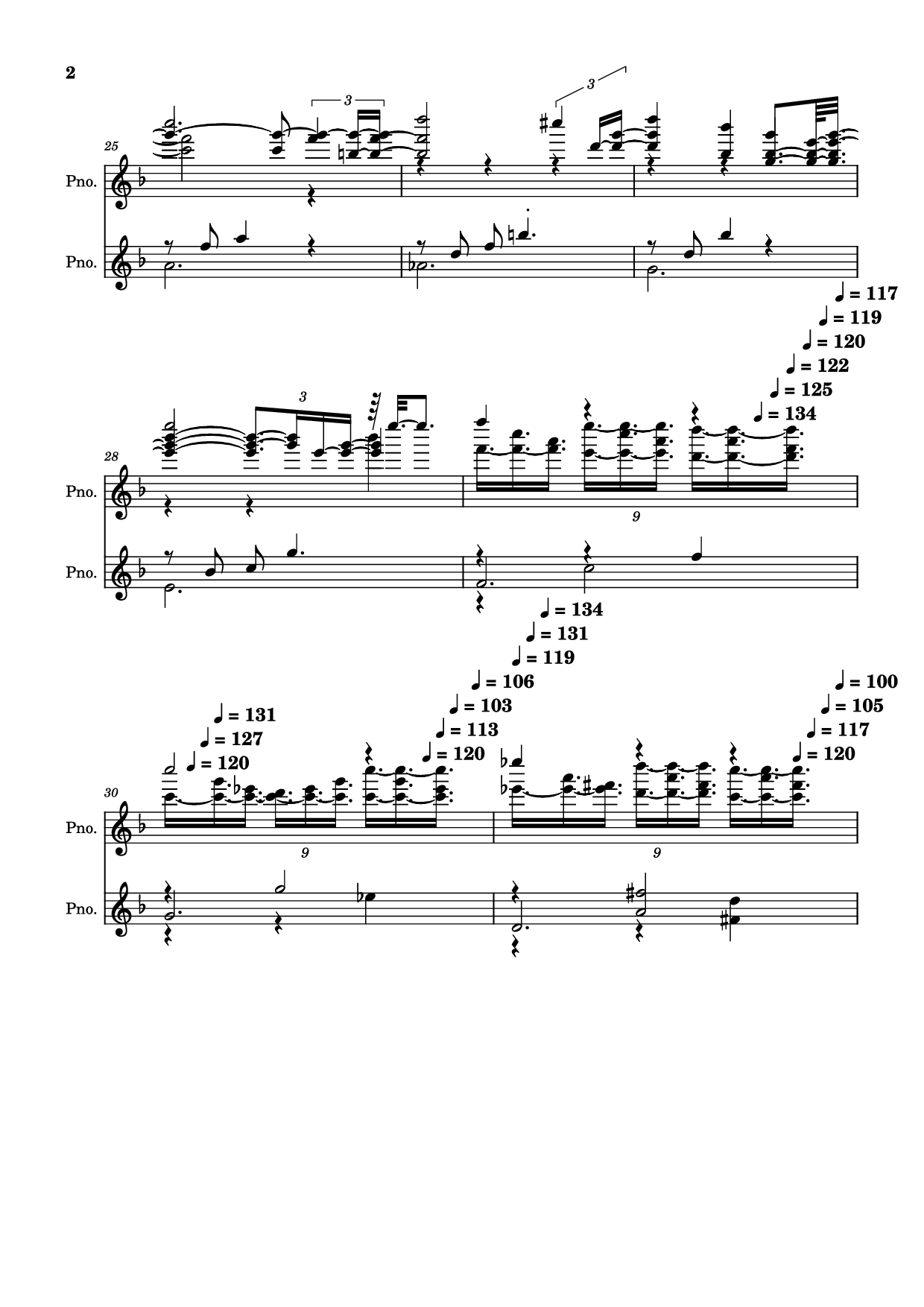 Page 2 of the piano sheet music PDF Piano – score-5bdfbd0626702694b8d652a63c658d6b Piano by Undefined