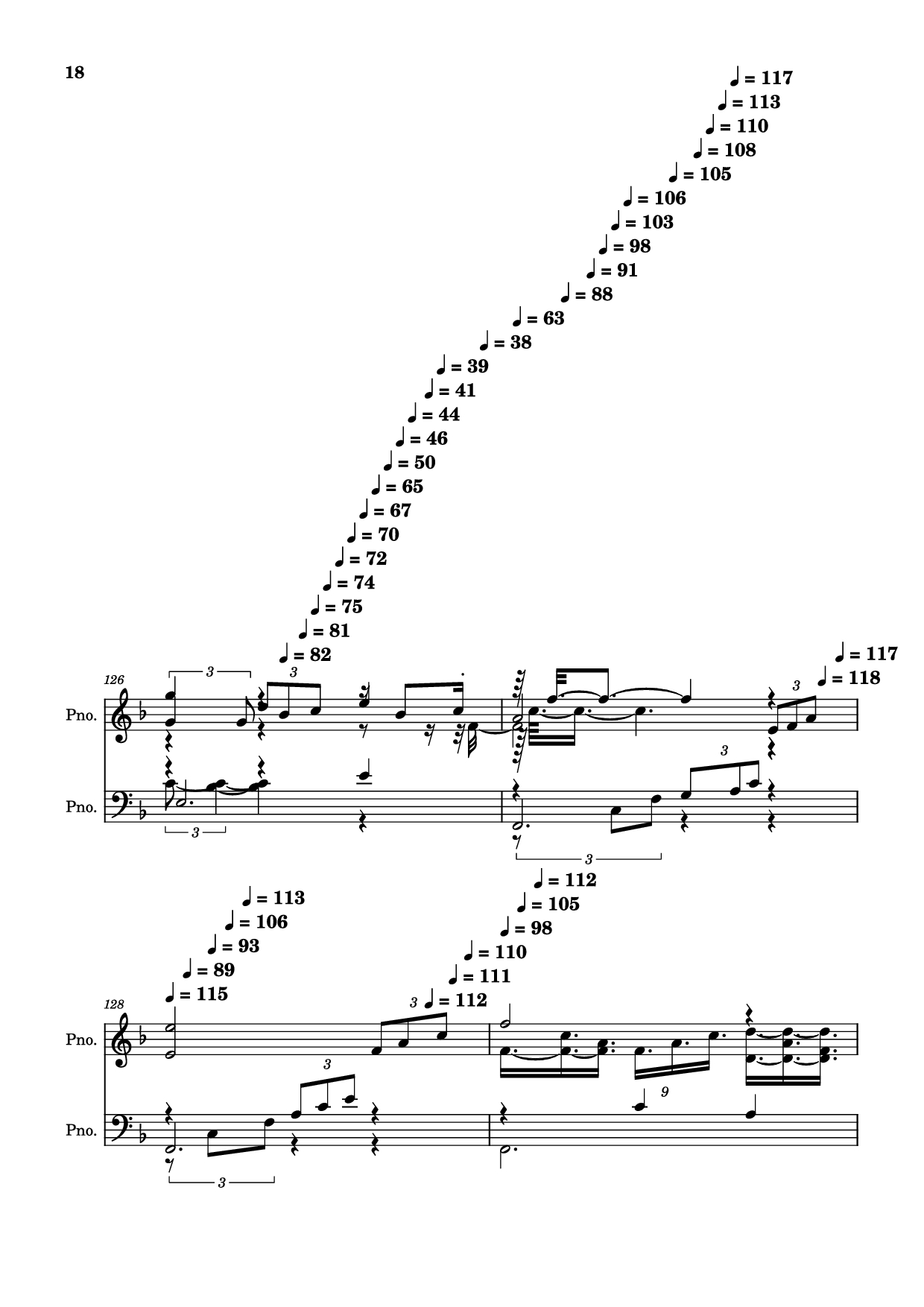 Page 18 of the piano sheet music PDF Piano – score-5bdfbd0626702694b8d652a63c658d6b Piano by Undefined