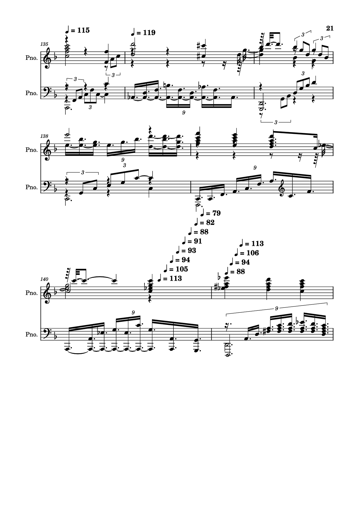 Page 21 of the piano sheet music PDF Piano – score-5bdfbd0626702694b8d652a63c658d6b Piano by Undefined