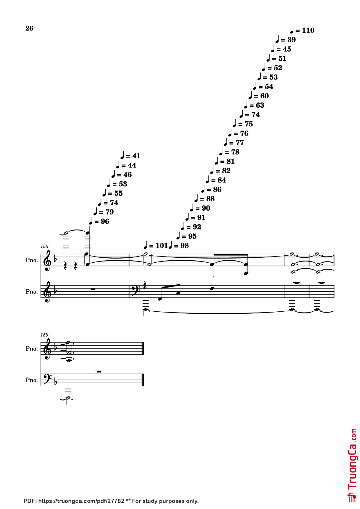 Page 26 of the piano sheet music PDF Piano – score-5bdfbd0626702694b8d652a63c658d6b Piano by Undefined