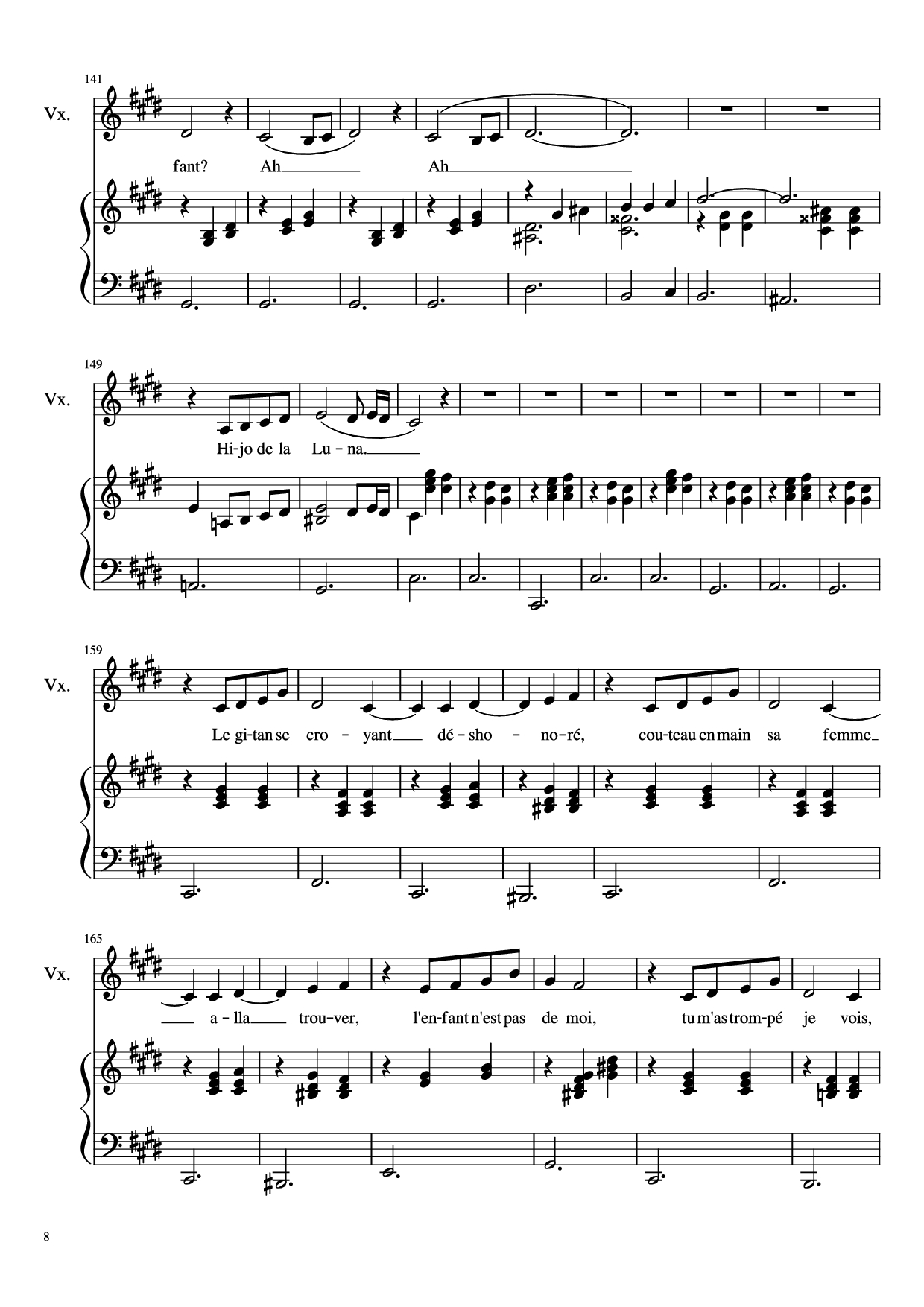 Page 8 of the piano sheet music PDF Piano – Dis-moi Lune d