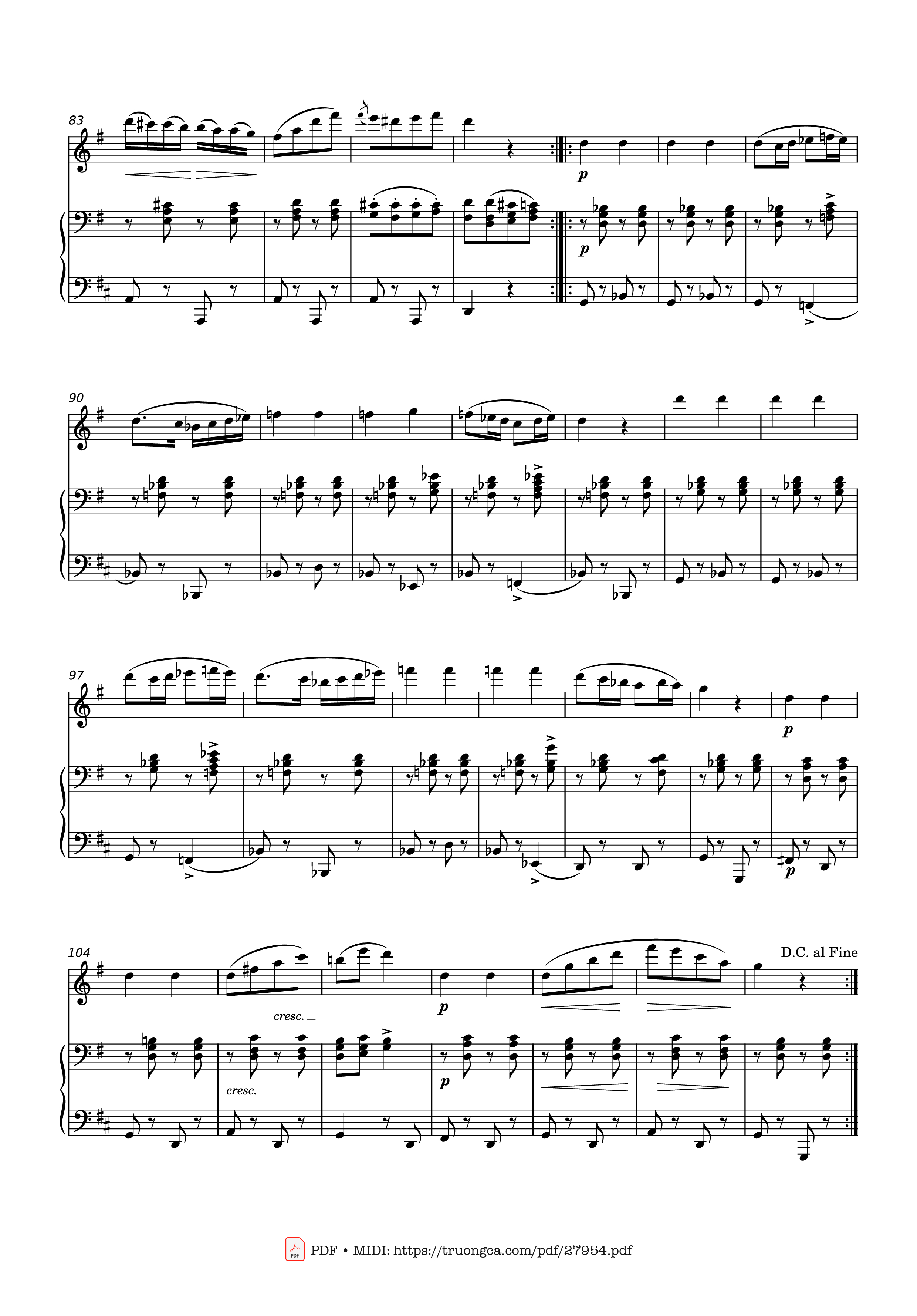 Page 4 of the piano sheet music PDF Piano – Marche Militaire Violin & Piano by Franz Schubert (1797–1828)