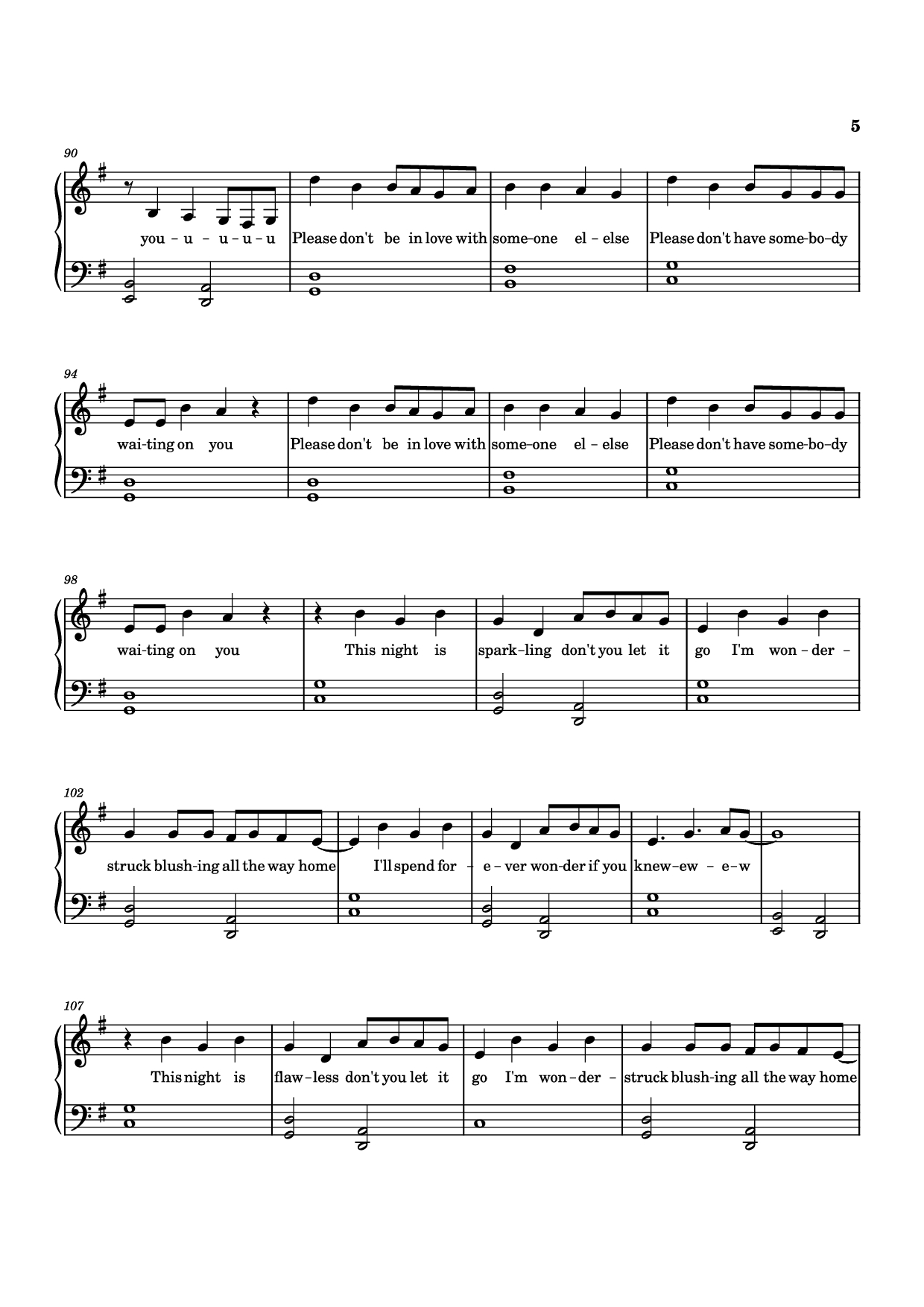 Page 5 of the piano sheet music PDF Piano – Enchanted Piano easy by Taylor Swift