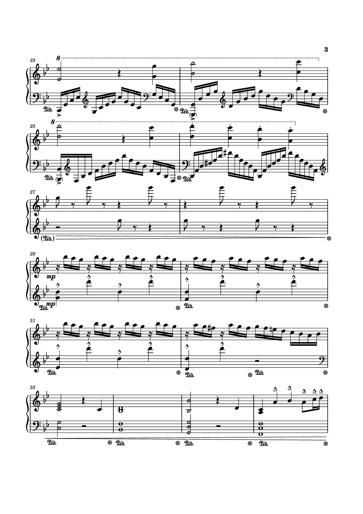 Page 3 of the piano sheet music PDF Piano – Rain Piano by Composed by Tony Ann