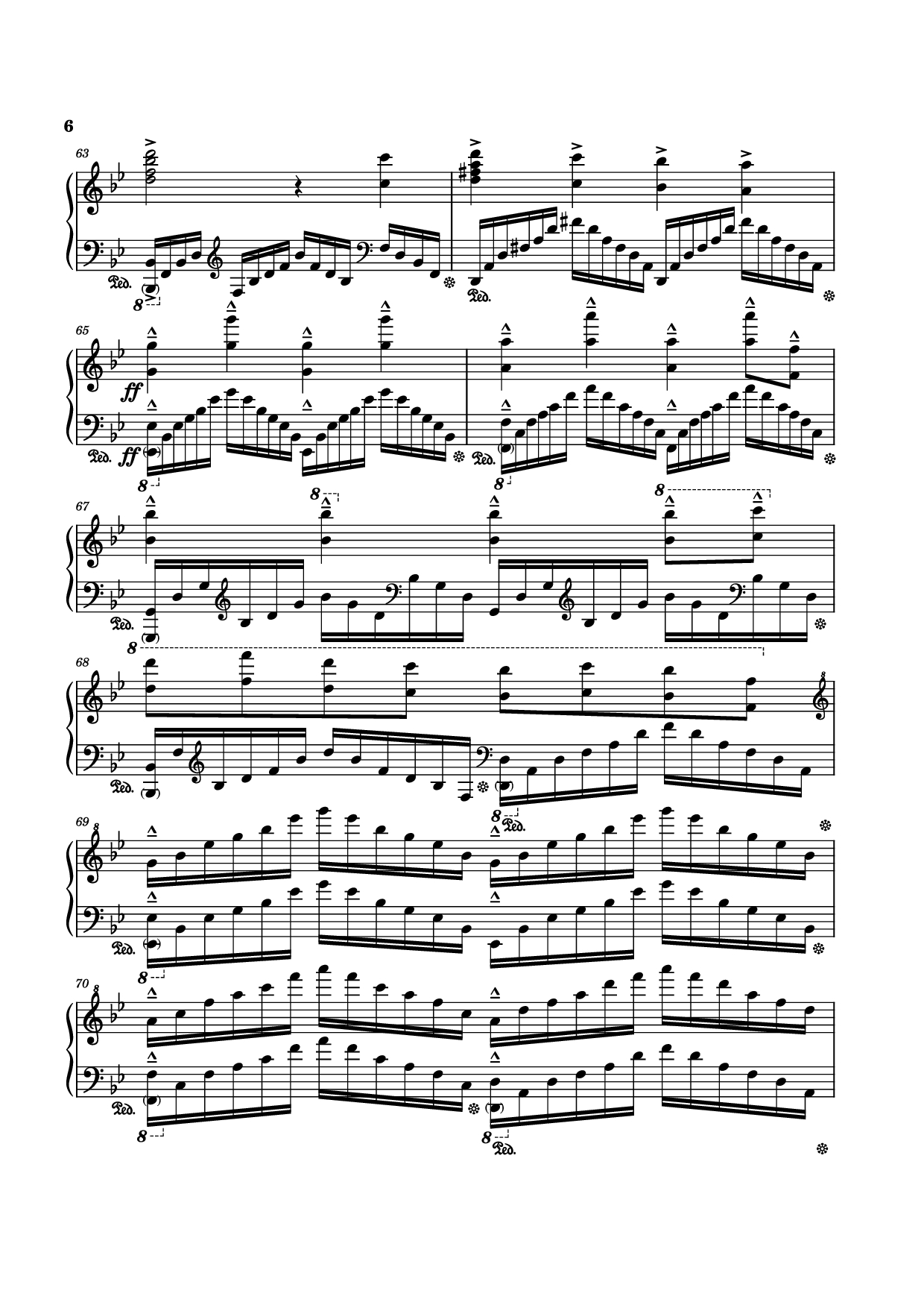 Page 6 of the piano sheet music PDF Piano – Rain Piano by Composed by Tony Ann