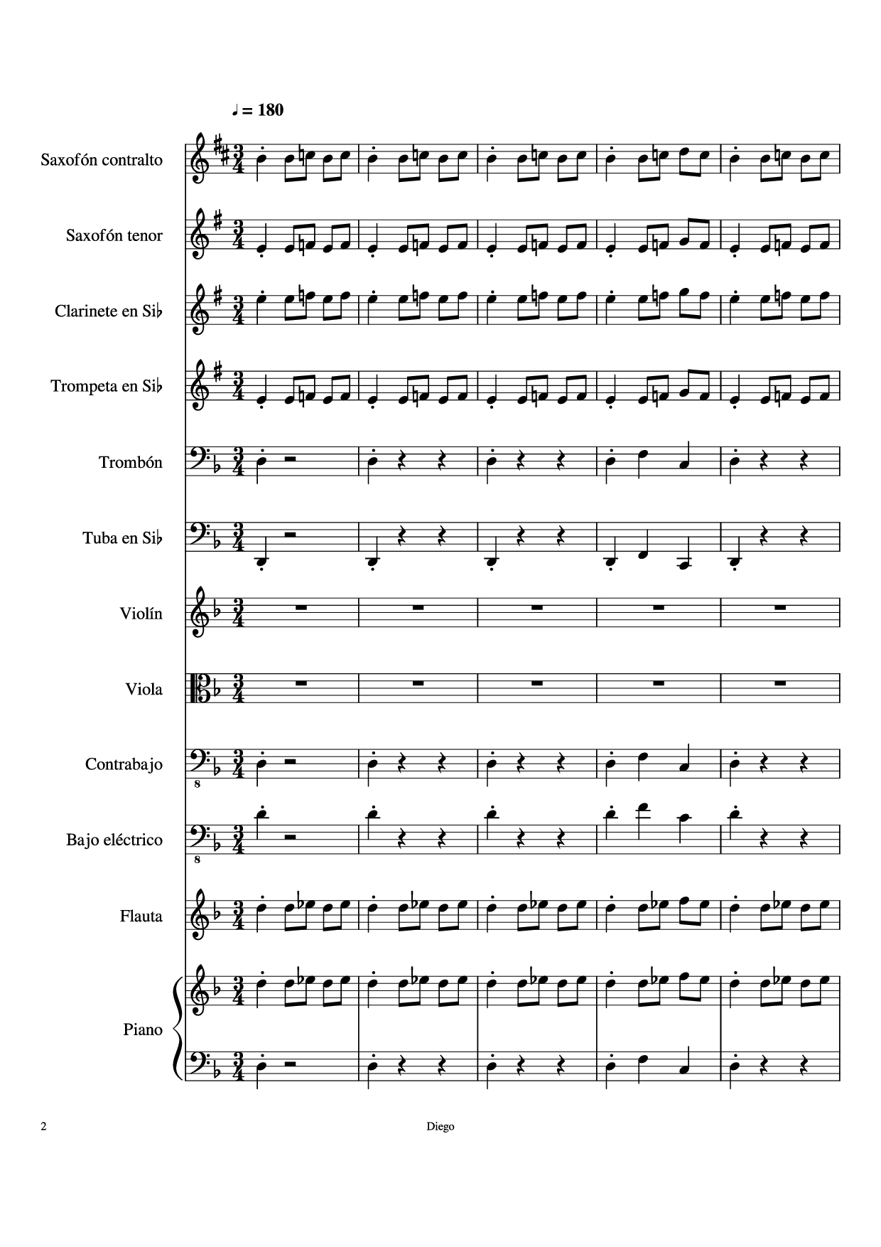 Page 2 of the piano sheet music PDF – Piratas del caribe Piano by DiegoSC