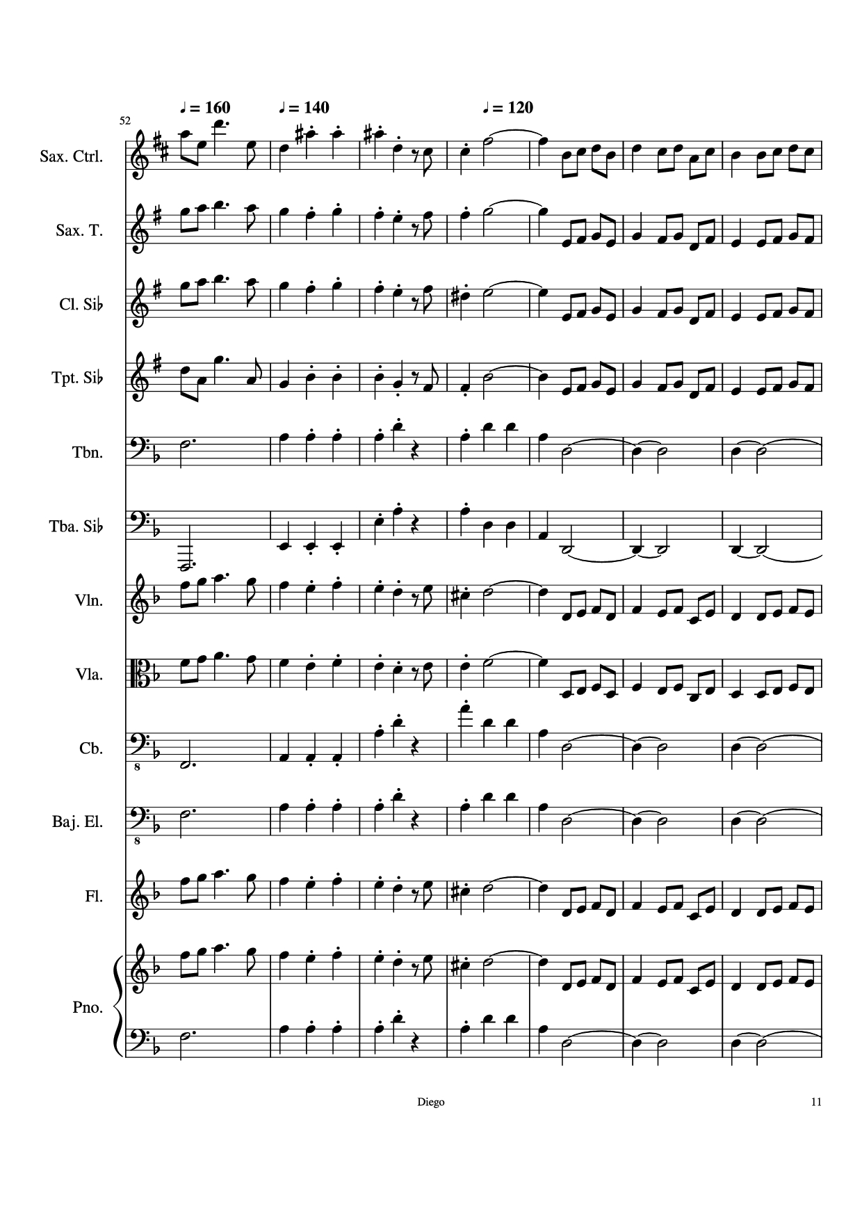 Page 11 of the piano sheet music PDF – Piratas del caribe Piano by DiegoSC