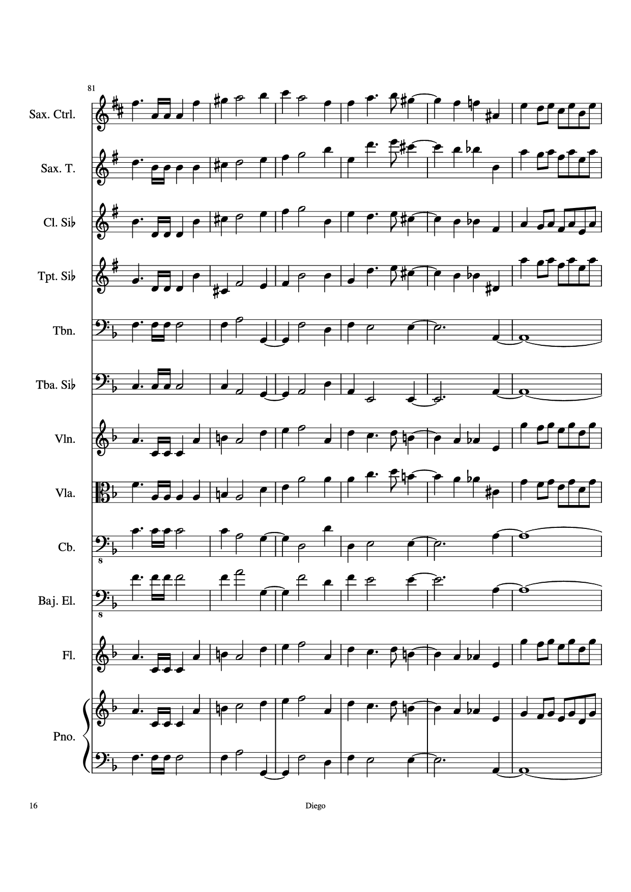 Page 16 of the piano sheet music PDF – Piratas del caribe Piano by DiegoSC
