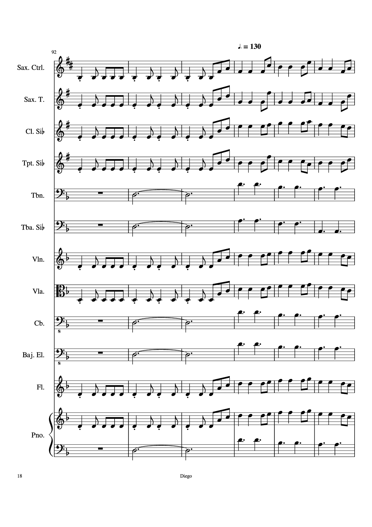 Page 18 of the piano sheet music PDF – Piratas del caribe Piano by DiegoSC