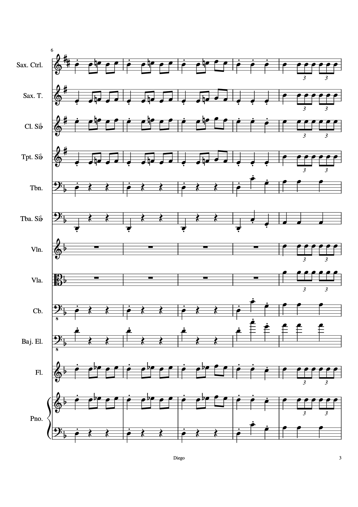 Page 3 of the piano sheet music PDF – Piratas del caribe Piano by DiegoSC