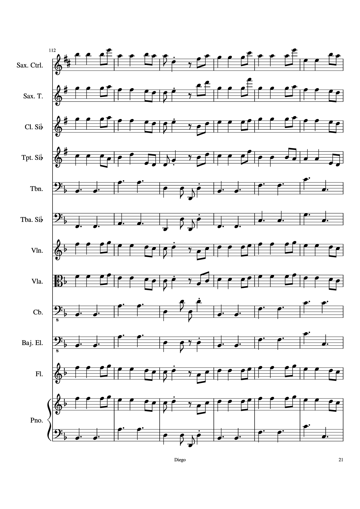 Page 21 of the piano sheet music PDF – Piratas del caribe Piano by DiegoSC