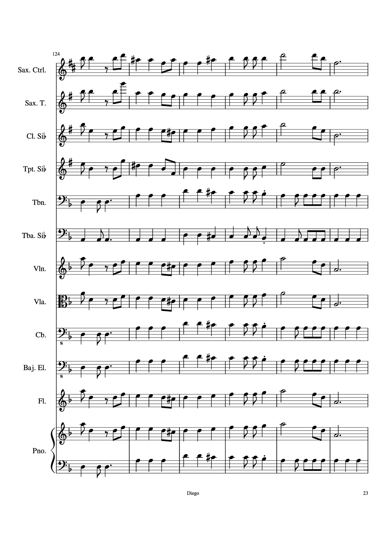 Page 23 of the piano sheet music PDF – Piratas del caribe Piano by DiegoSC