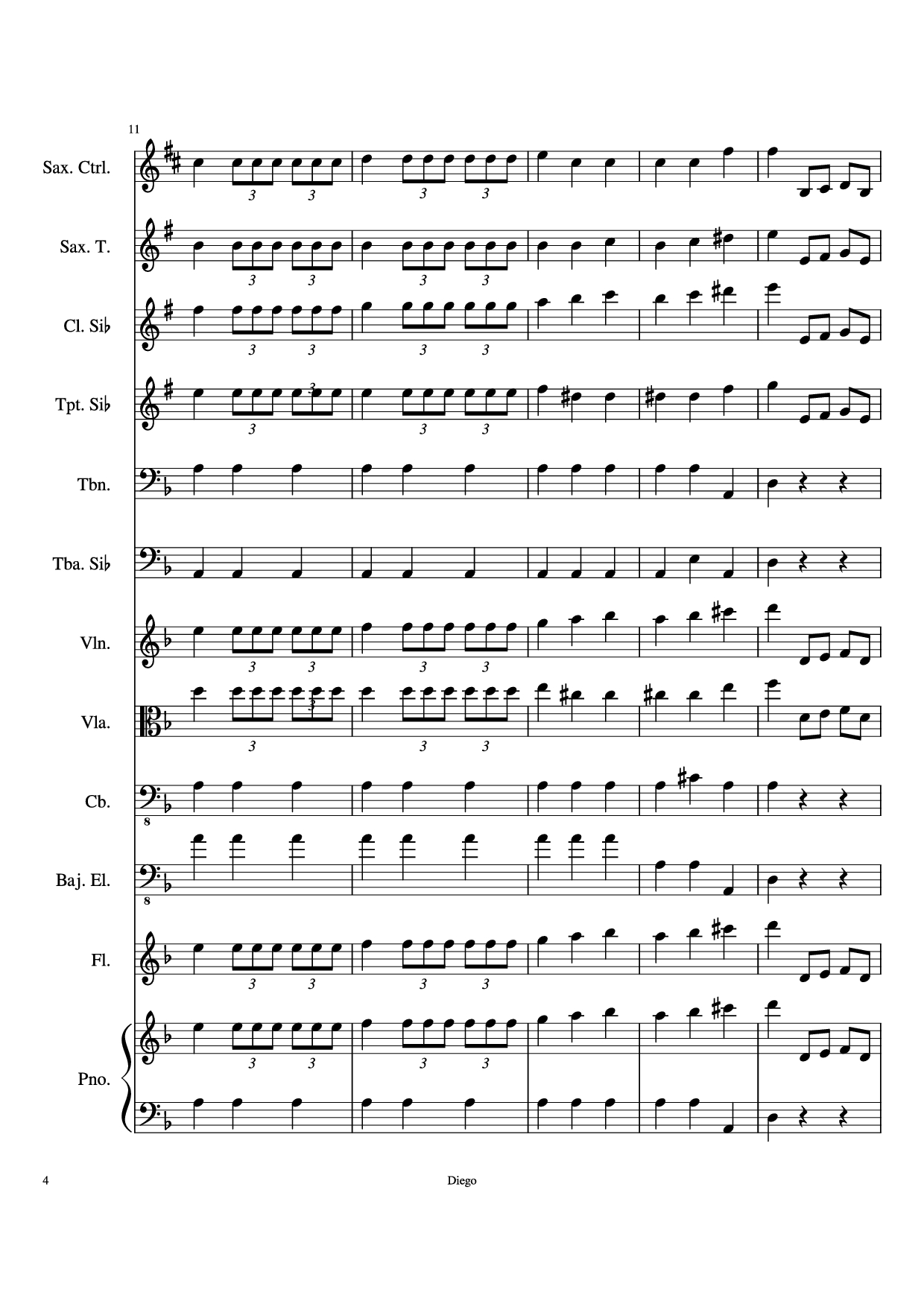 Page 4 of the piano sheet music PDF – Piratas del caribe Piano by DiegoSC