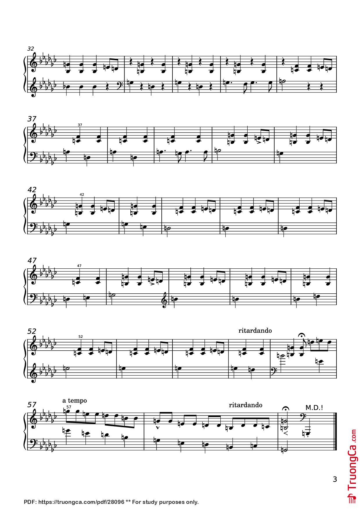 Page 3 of the piano sheet music PDF Piano – Flohwalzer ~ Flea Waltz Piano by Anonymous