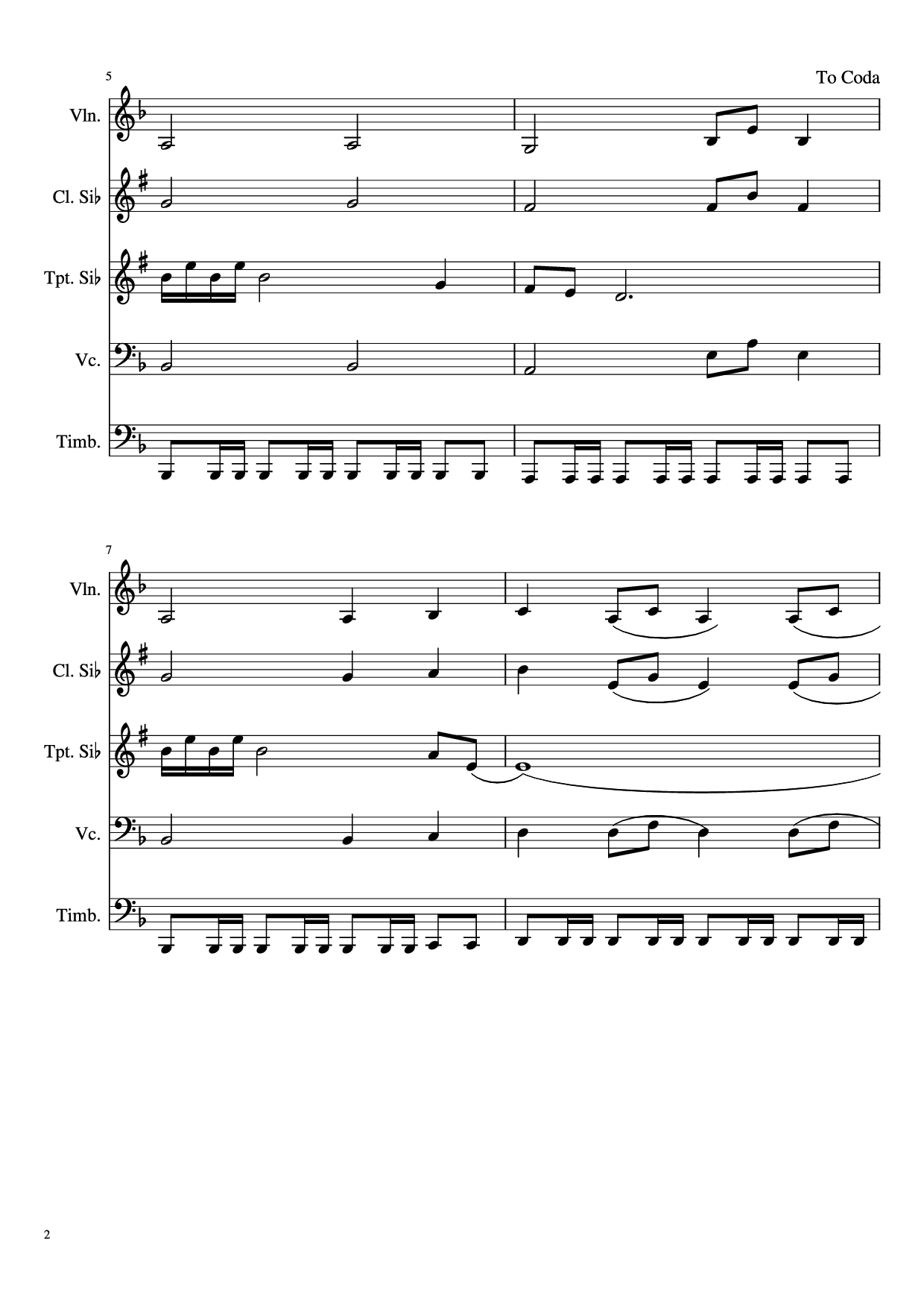 Page 2 of the piano sheet music PDF – EL BUENO, EL FEO Y EL MALO. Violin by Ennio Morricone