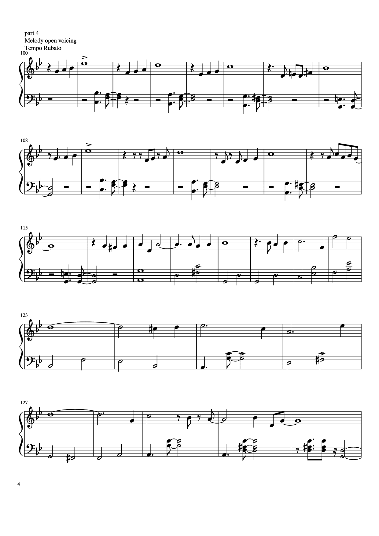 Page 4 of the piano sheet music PDF Piano – Autumn Leaves Piano Easy by Joseph Kosma
