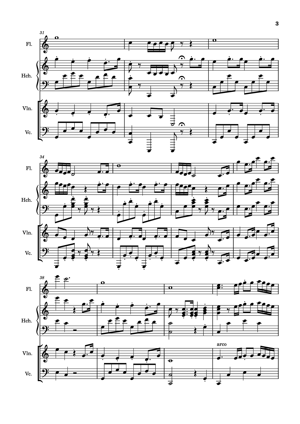 Page 3 of the piano sheet music PDF – March Violin by Mozart